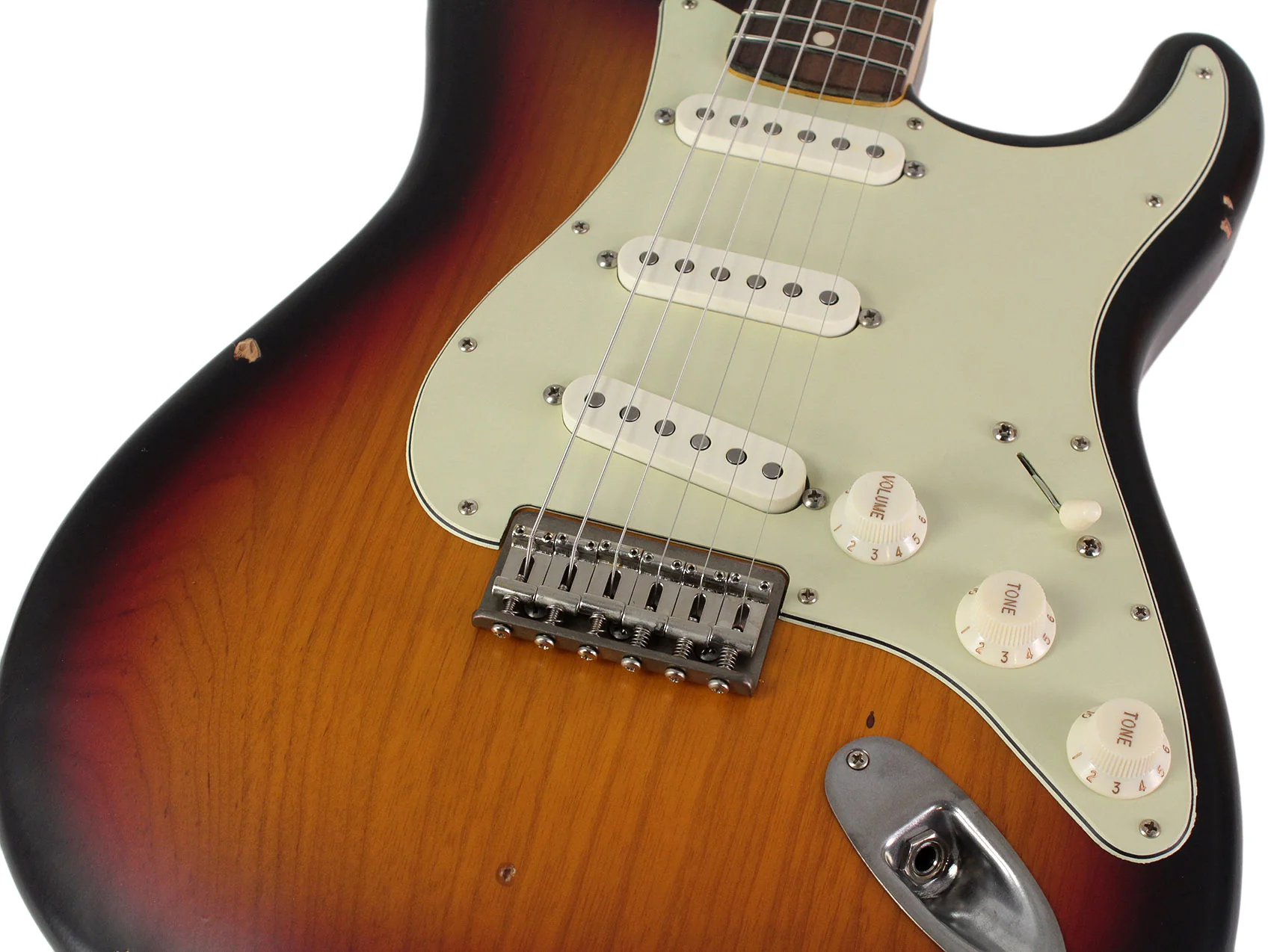 Nash S63 Guitar, 3-Tone Sunburst, Hard Tail, Light Aging - Image 3