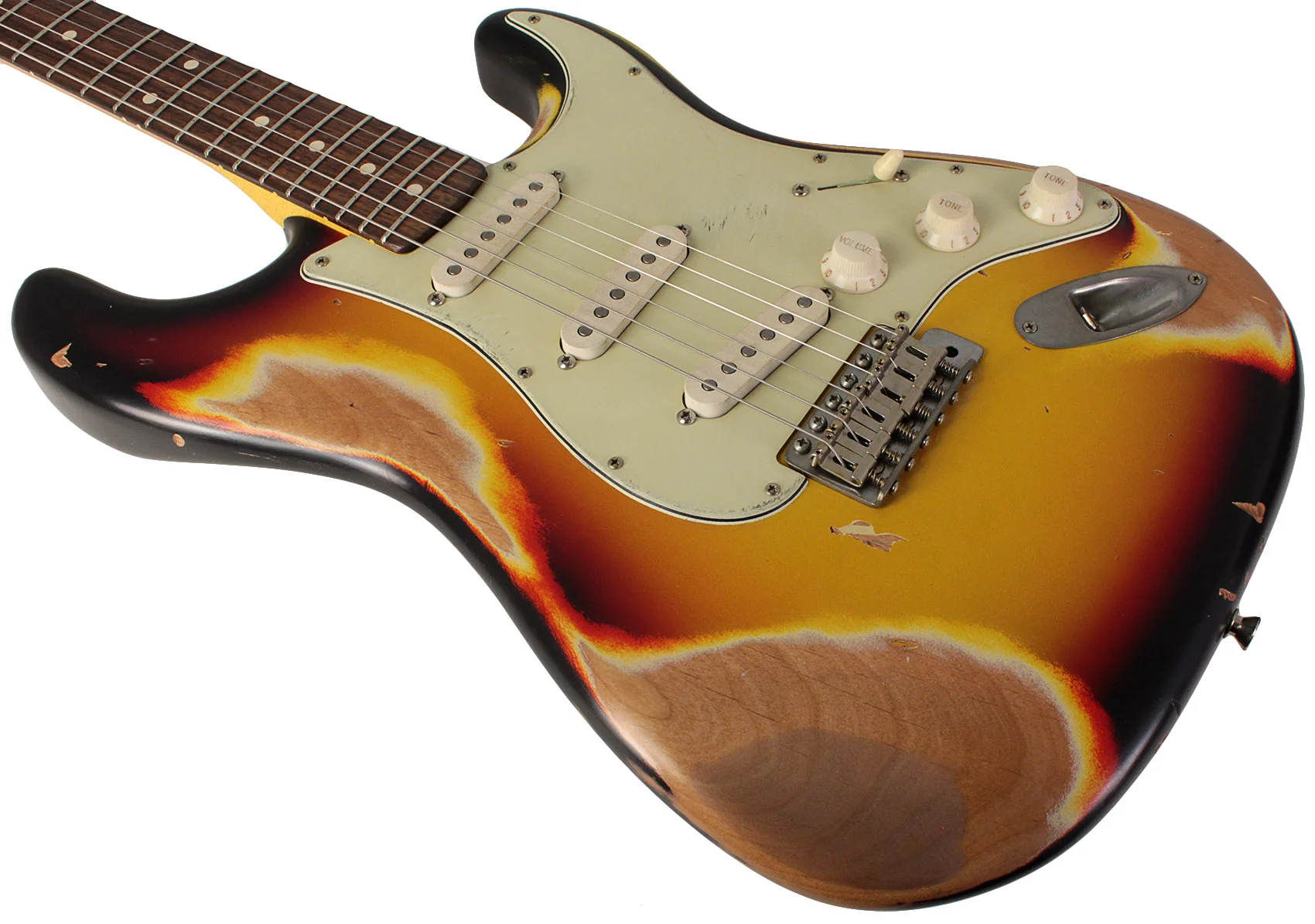 Nash S63 Guitar, 3-Tone Sunburst, Heavy Aging - Image 4