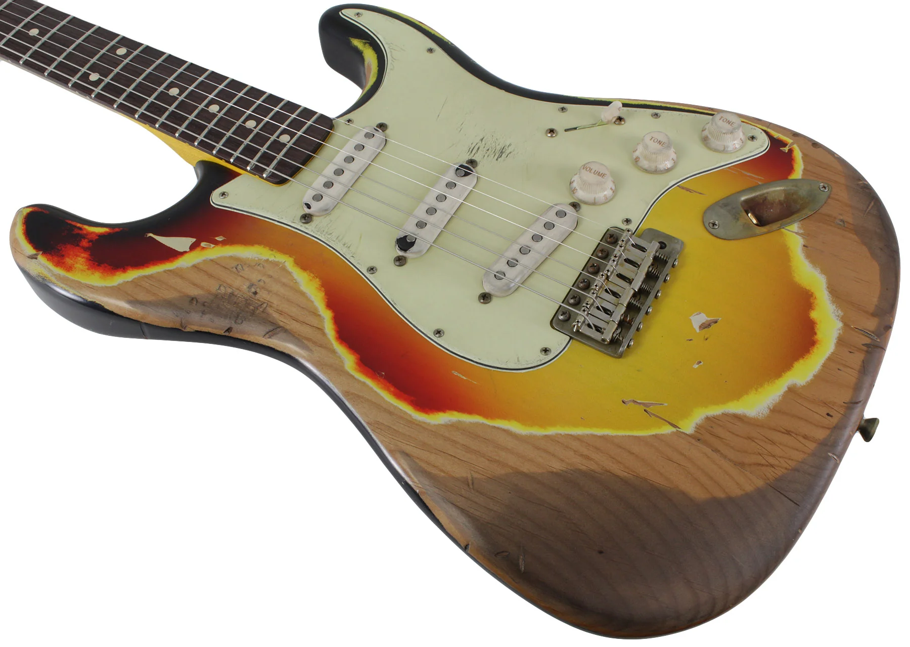 Nash S63 Guitar, 3-Tone Sunburst, Extra Heavy Aging - Image 4
