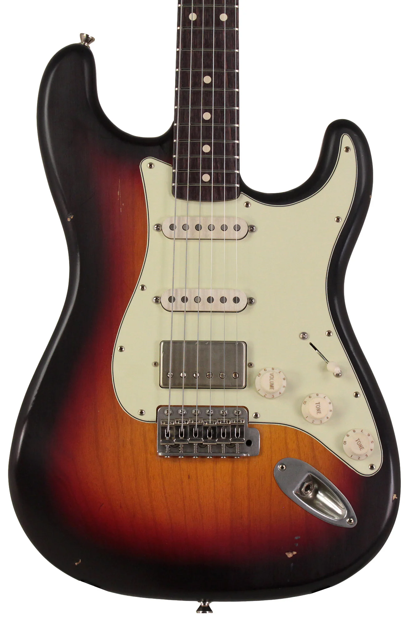 Nash S63 Guitar, 3 Tone Sunburst, HSS, Light Aging - Image 5