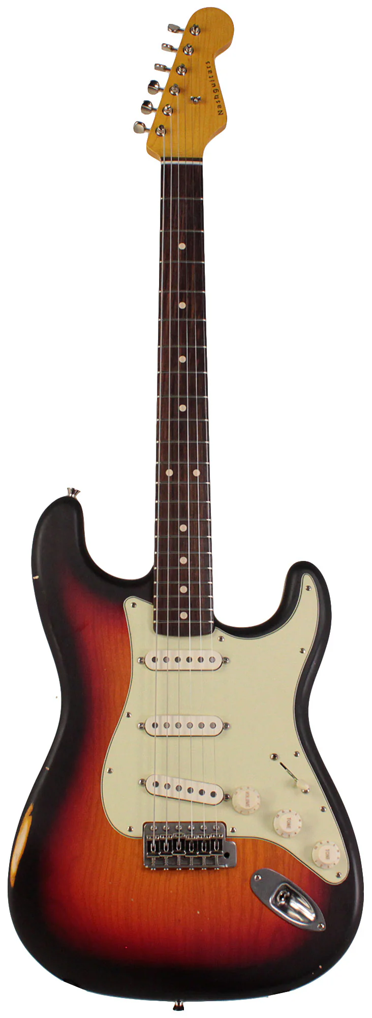 Nash S63 Guitar, 3-Tone Sunburst, Light Aging