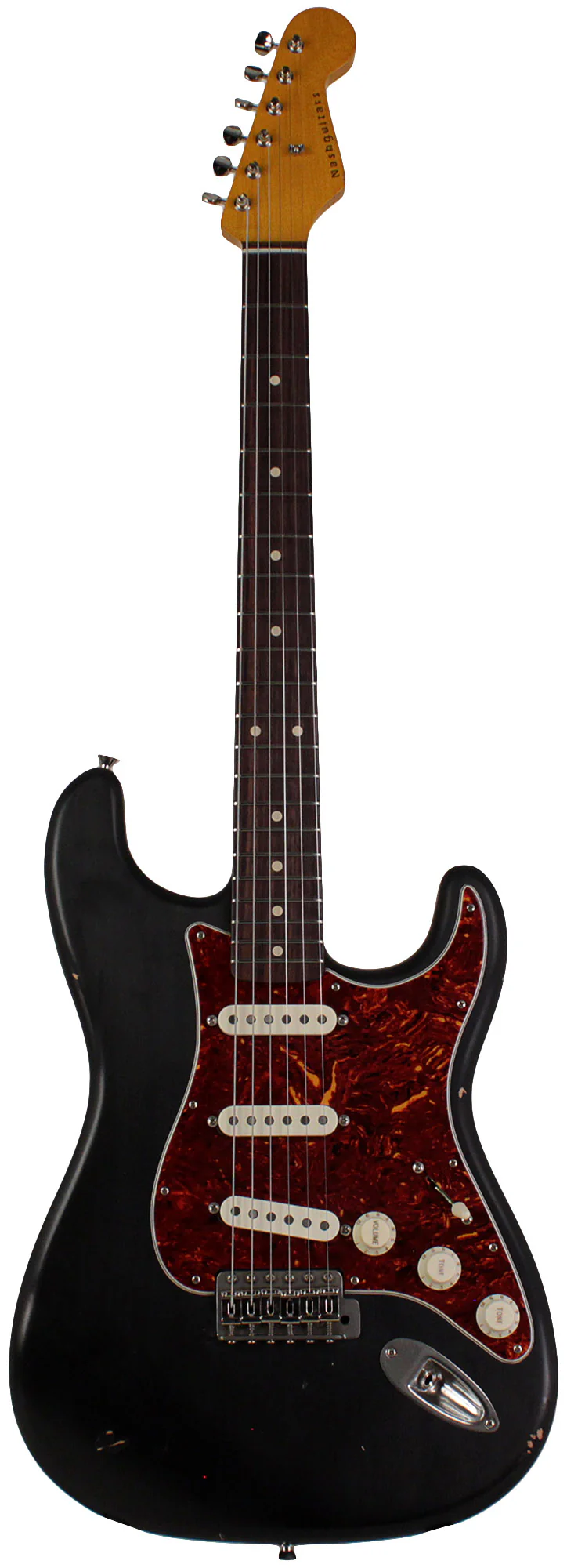 Nash S63 Guitar, Black, Tortoise Shell, Light Aging
