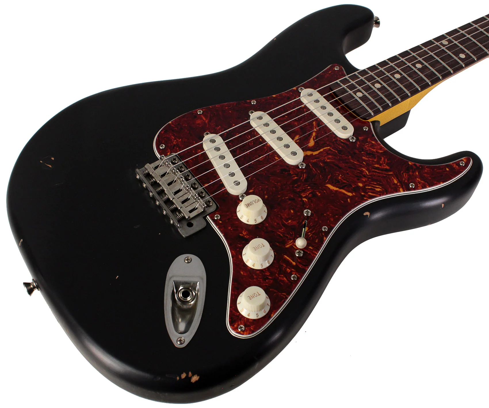 Nash S63 Guitar, Black, Tortoise Shell, Light Aging - Image 2