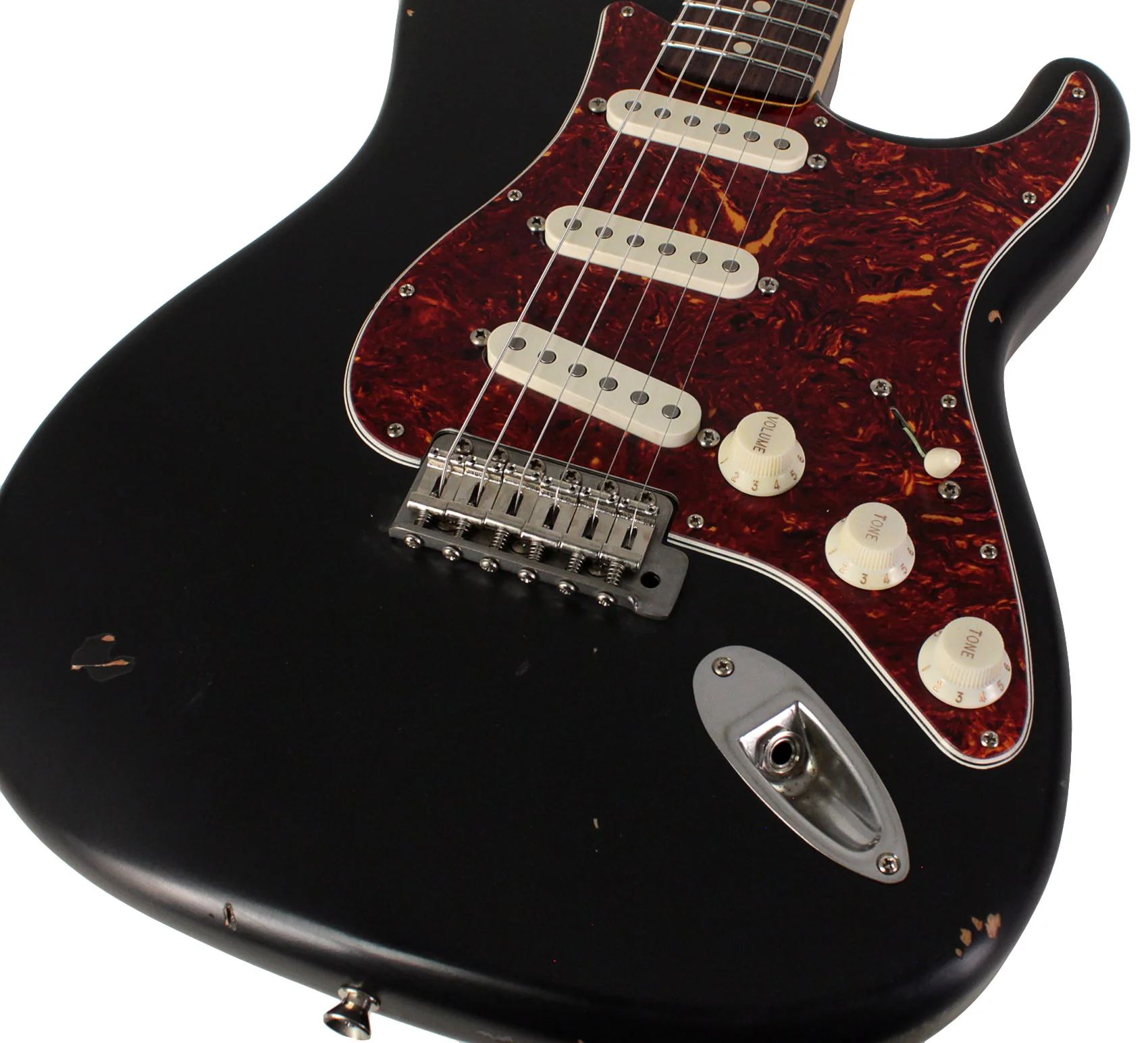 Nash S63 Guitar, Black, Tortoise Shell, Light Aging - Image 3