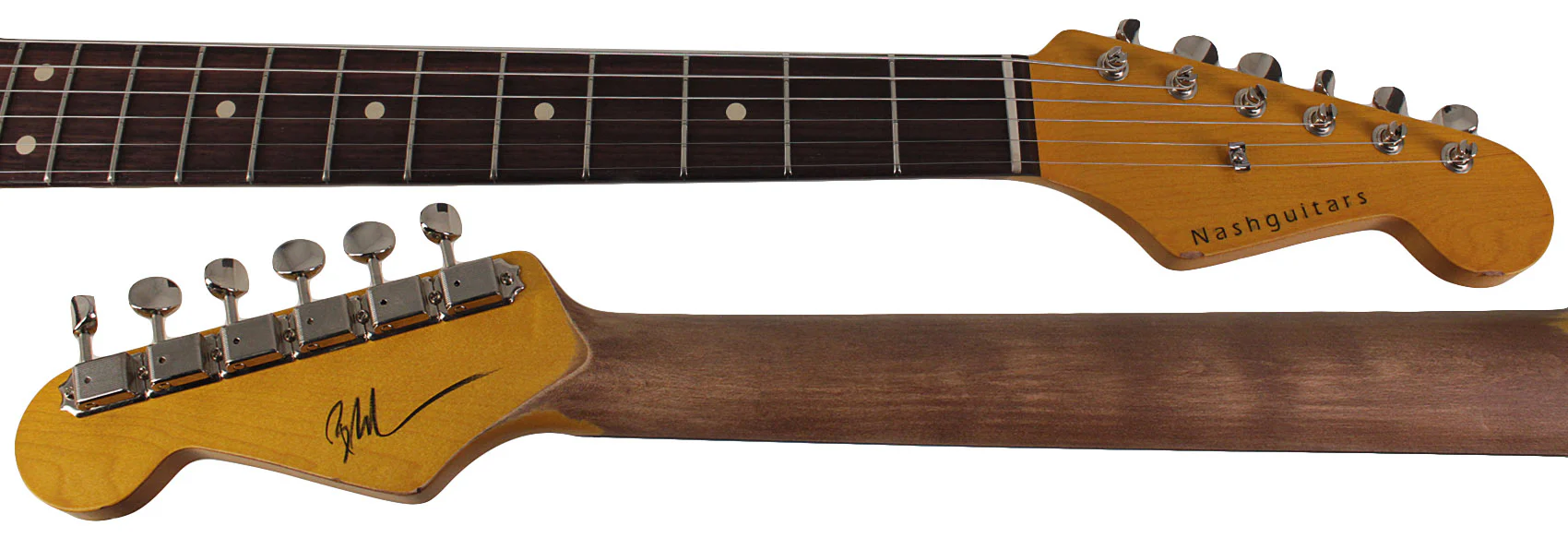 Nash S63 Guitar, Black, Tortoise Shell, Light Aging - Image 8