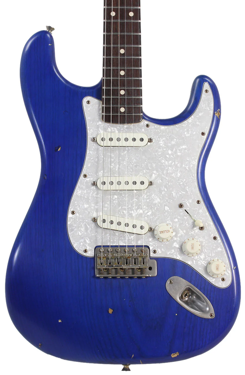 Nash S63 Guitar, One Piece Swamp Ash, Trans Blue Azure - Image 3