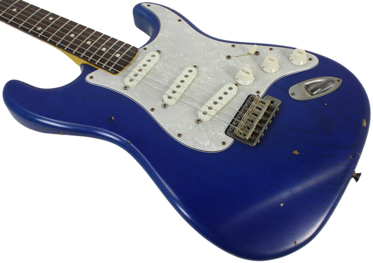 Nash S63 Guitar, One Piece Swamp Ash, Trans Blue Azure - Image 6