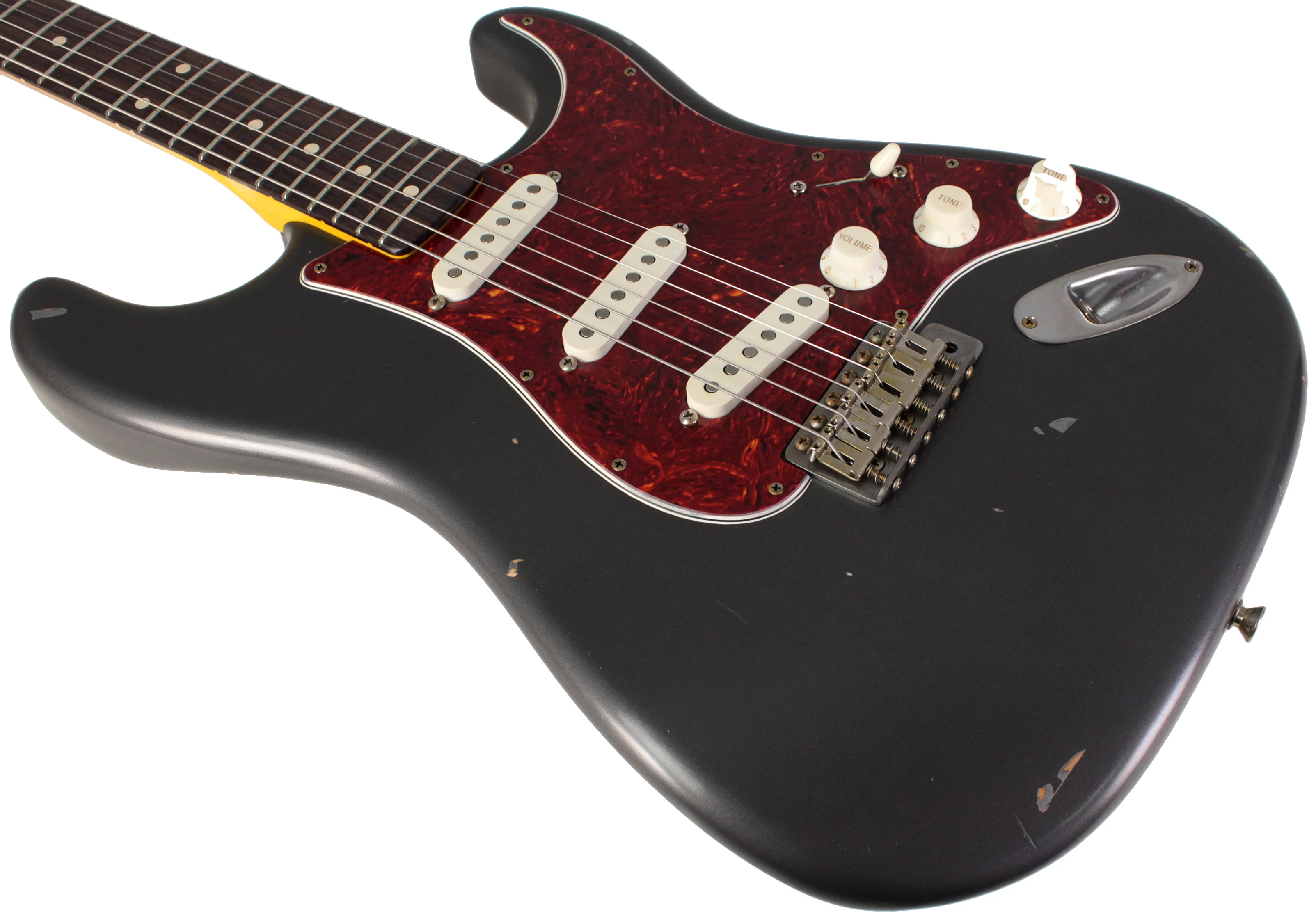 Nash S63 Guitar, Charcoal Frost Metallic, Light Aging, Tortoise Shell - Image 4