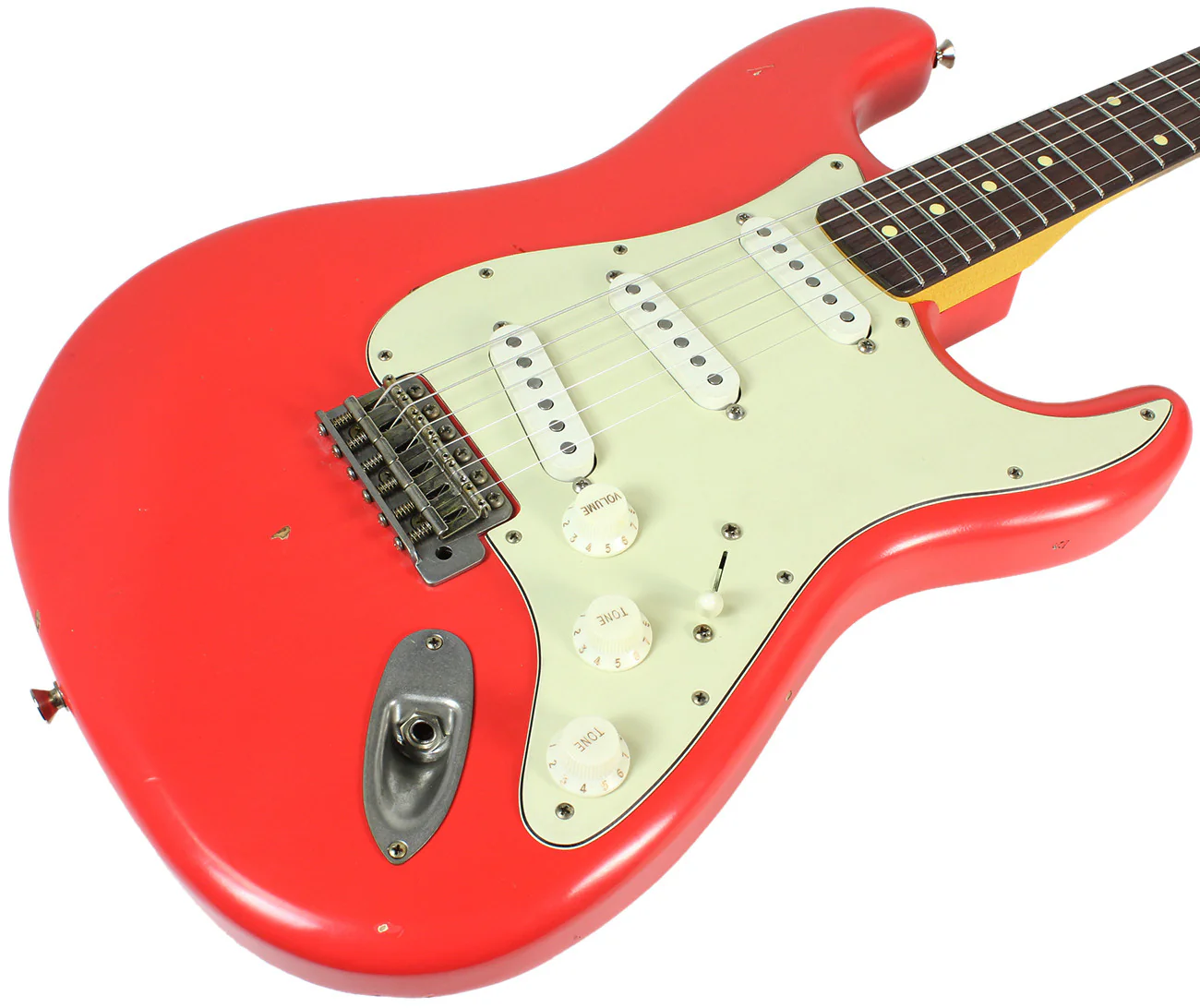 Nash S63 Guitar, Fiesta Red, Light Aging