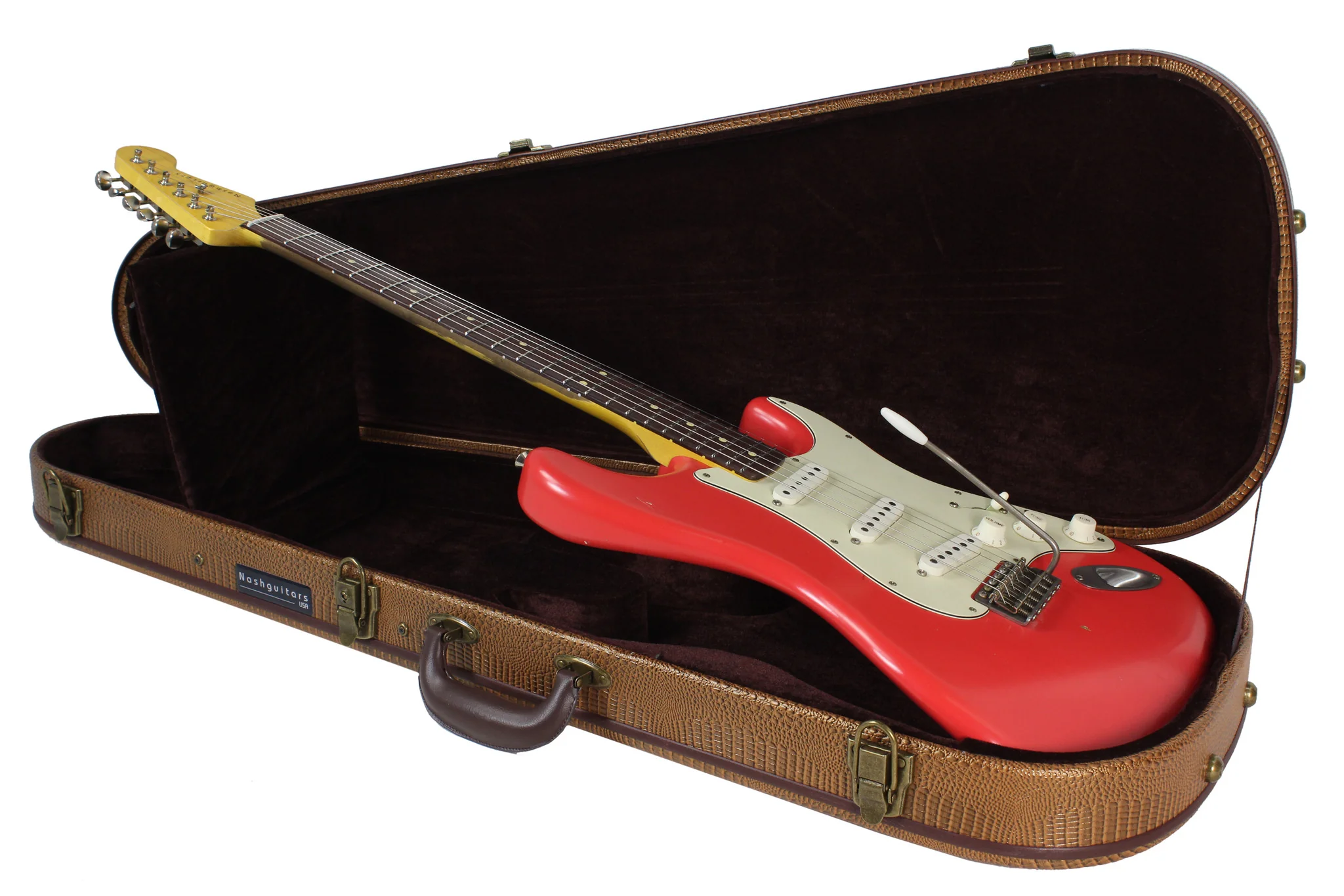 Nash S63 Guitar, Fiesta Red, Light Aging - Image 9