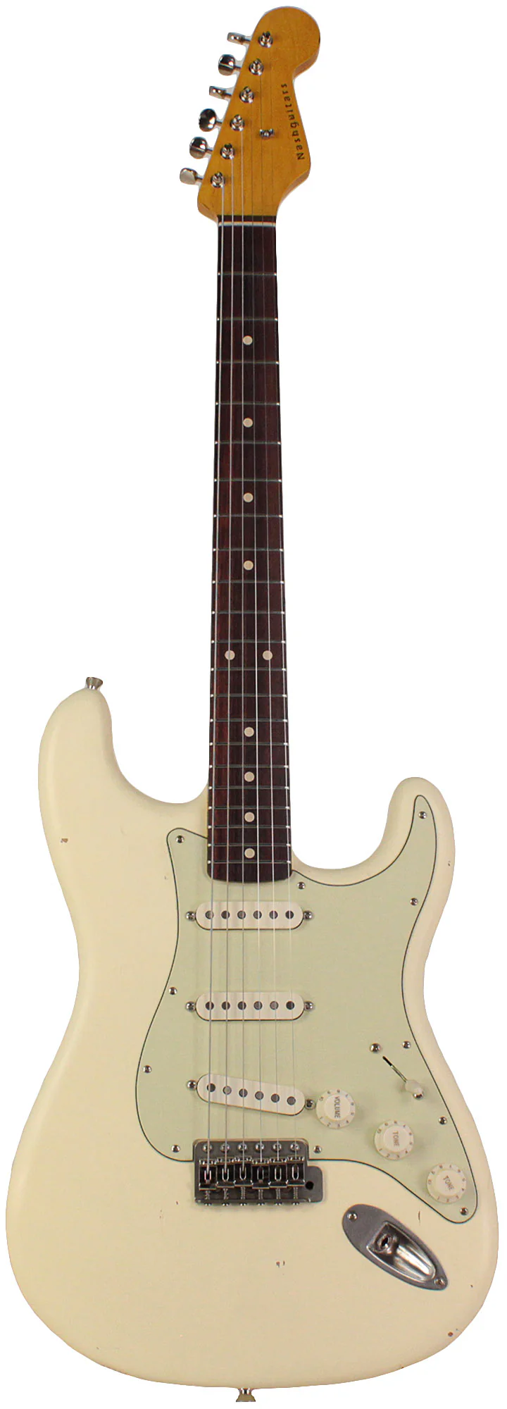 Nash S63 Guitar, Olympic White, Light Aging