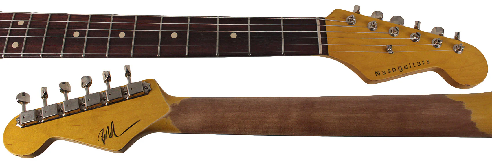 Nash S63 Guitar, Olympic White, Light Aging - Image 7