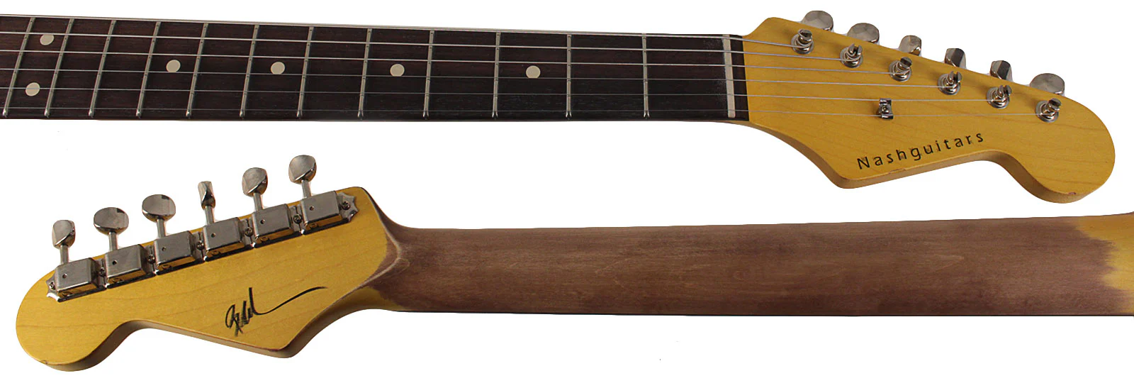 Nash S63 Guitar, Shell Pink, HSS, Light Aging - Image 8