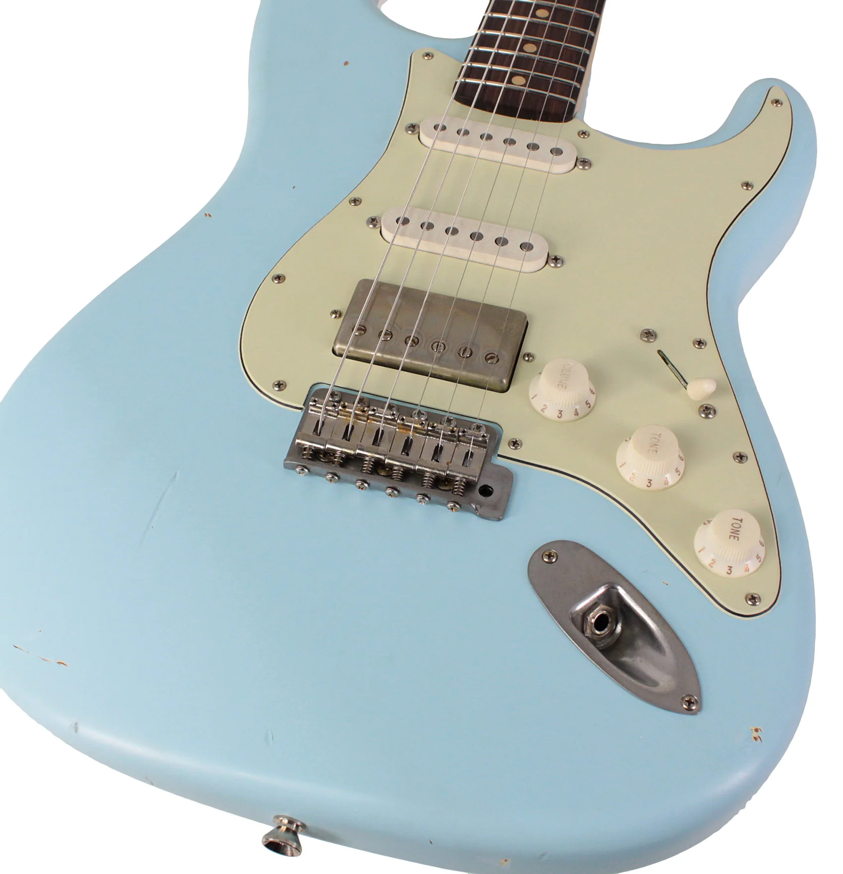 Nash S63 Guitar, Sonic Blue, HSS, Light Aging - Image 3