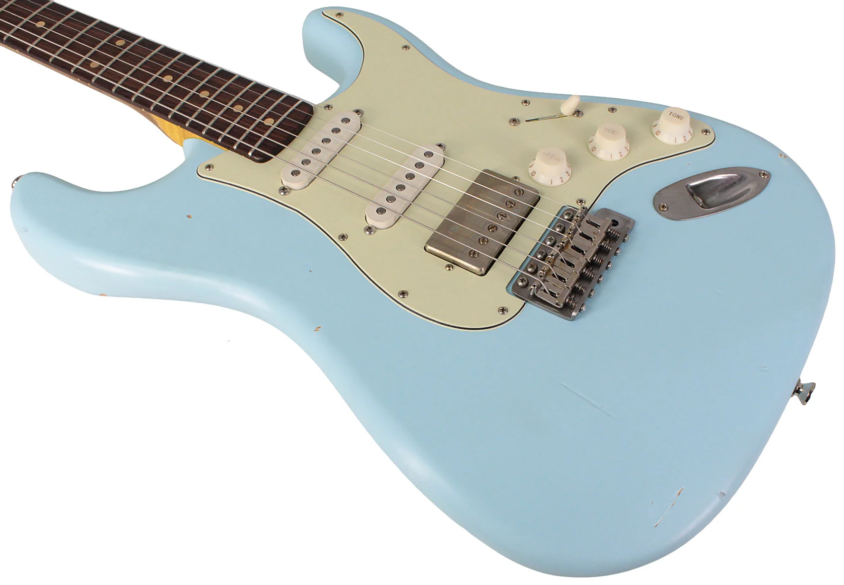 Nash S63 Guitar, Sonic Blue, HSS, Light Aging - Image 4