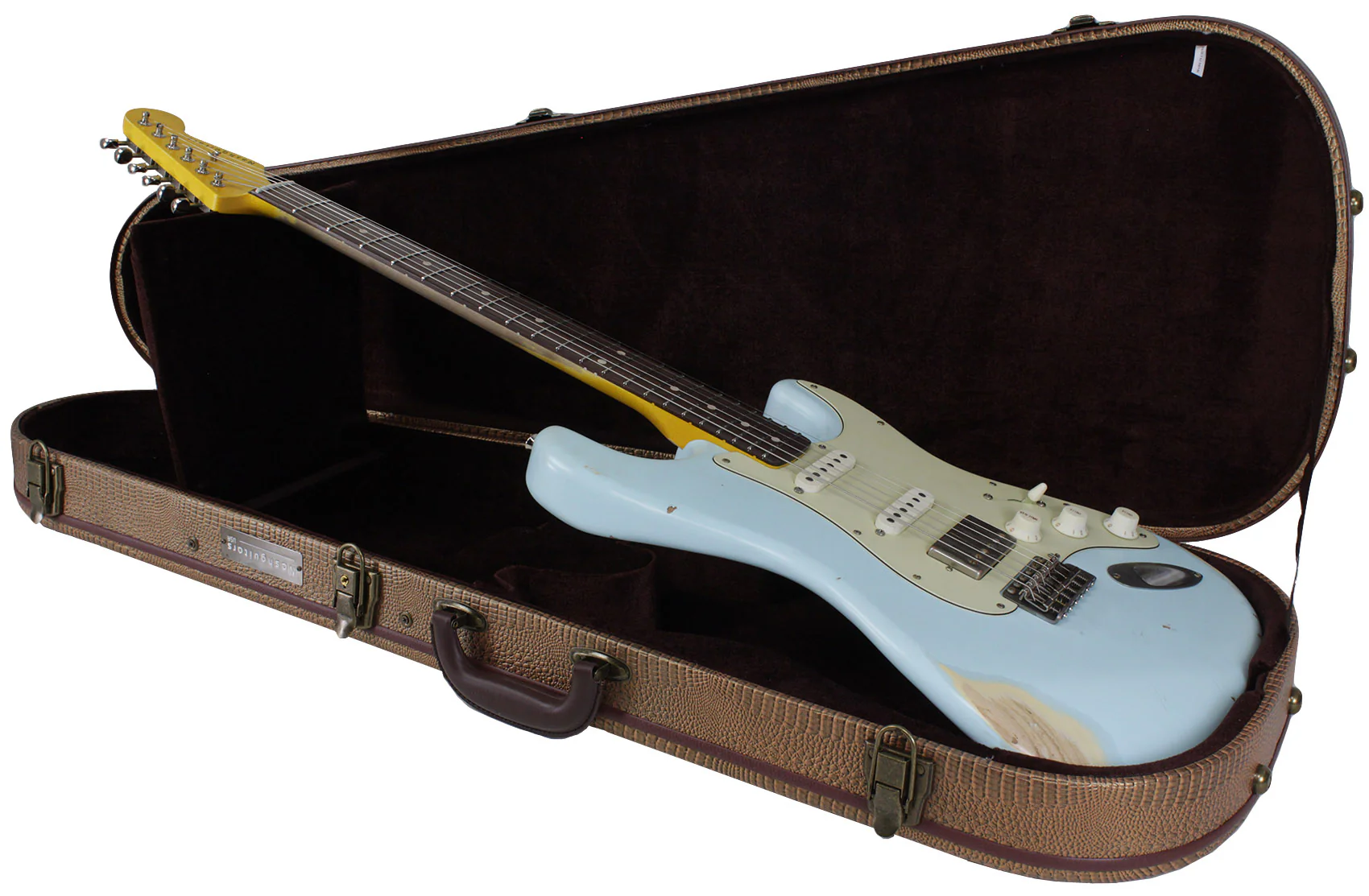 Nash S63 Guitar, Sonic Blue, HSS, Medium Aging - Image 10