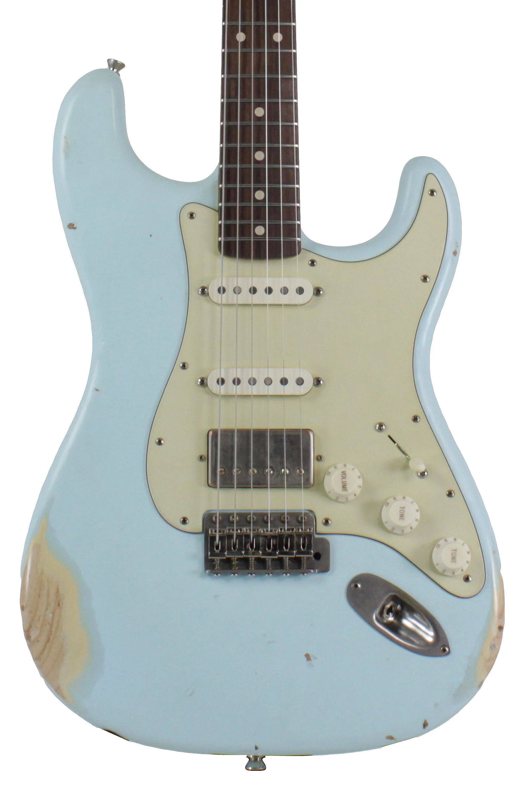 Nash S63 Guitar, Sonic Blue, HSS, Medium Aging - Image 6
