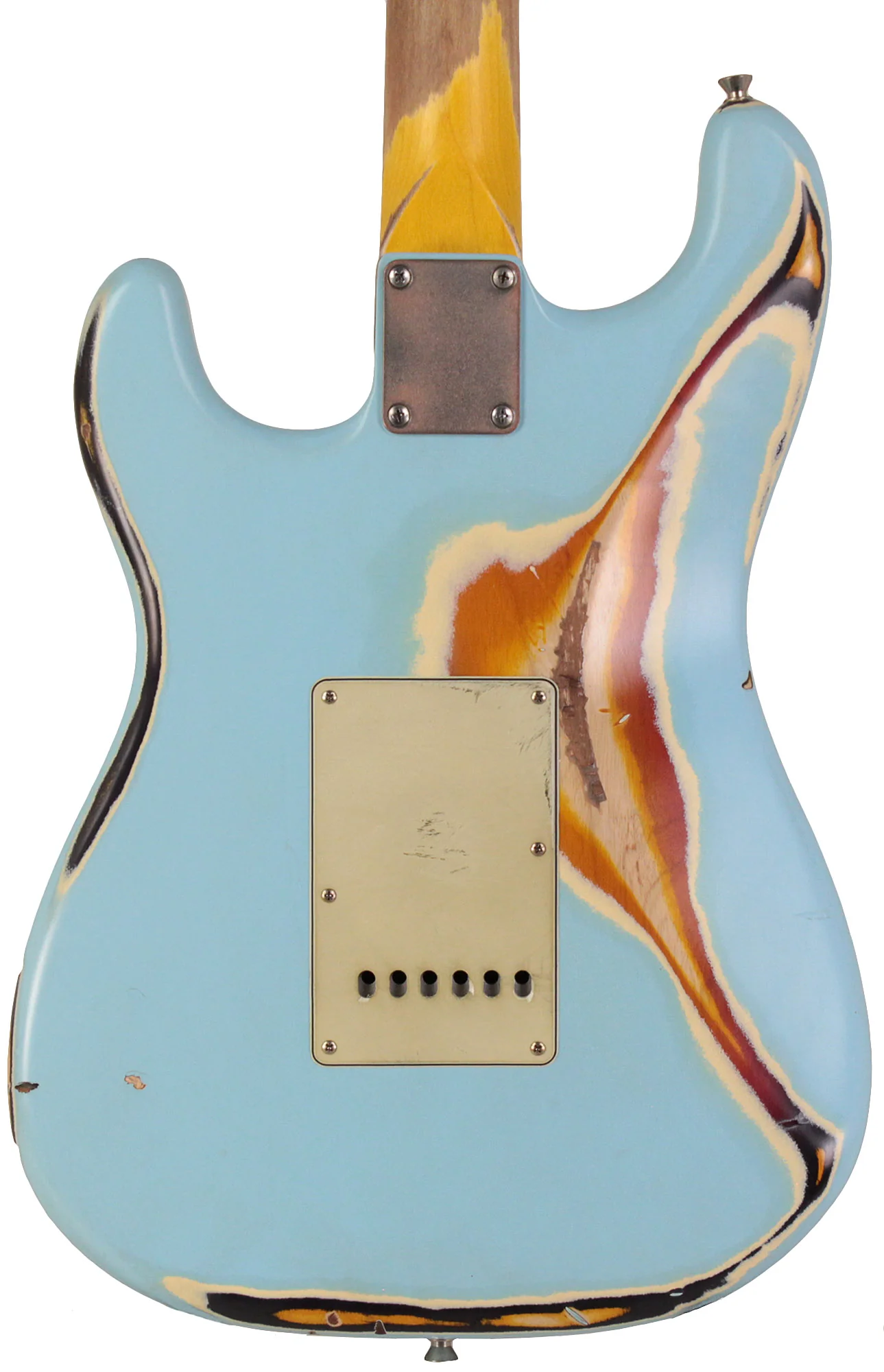Nash S63 Guitar, Sonic Blue over 3 Tone Sunburst - Image 6