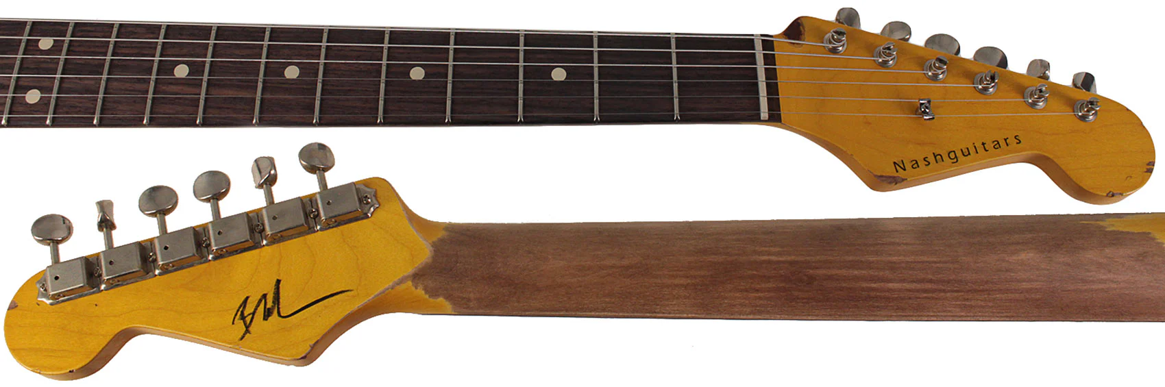 Nash S63 Guitar, Sonic Blue over 3 Tone Sunburst - Image 8