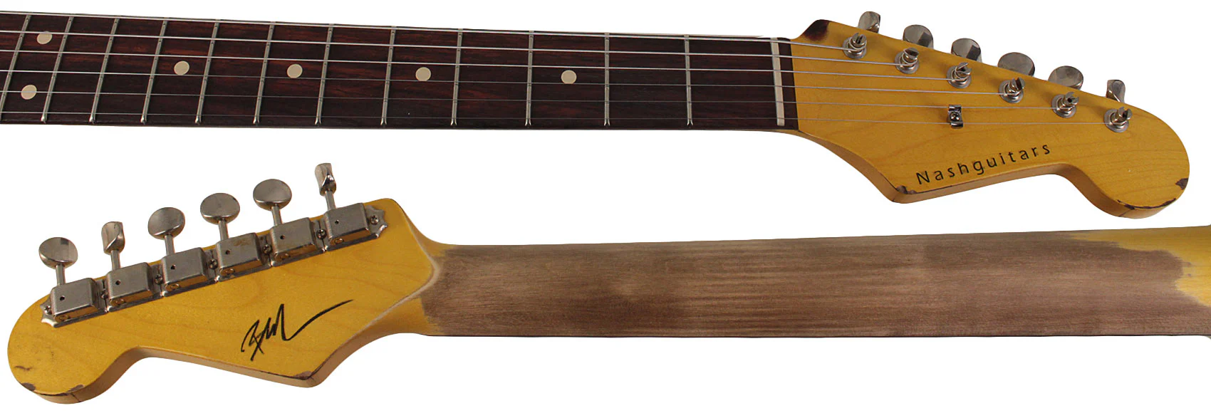 Nash S63 HSS Guitar, Surf Green over 3 Tone Sunburst - Image 8