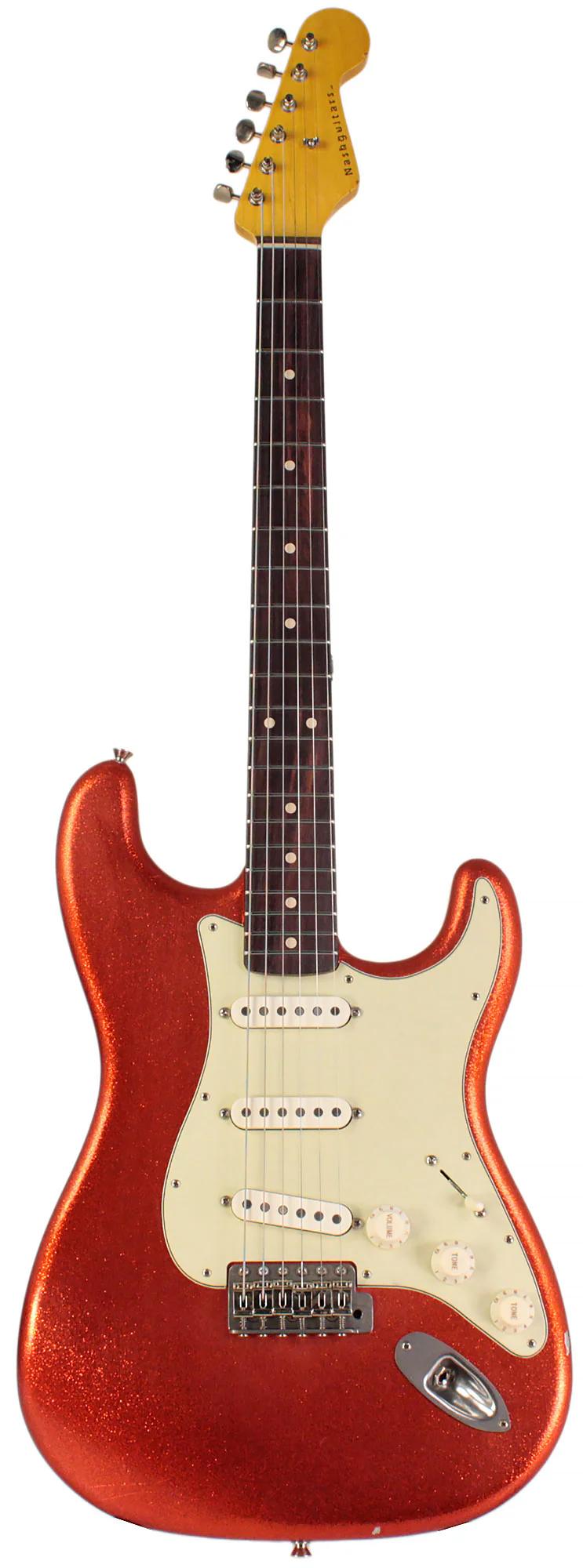 Nash S63 Guitar, Vintage Orange Sparkle, Light Aging