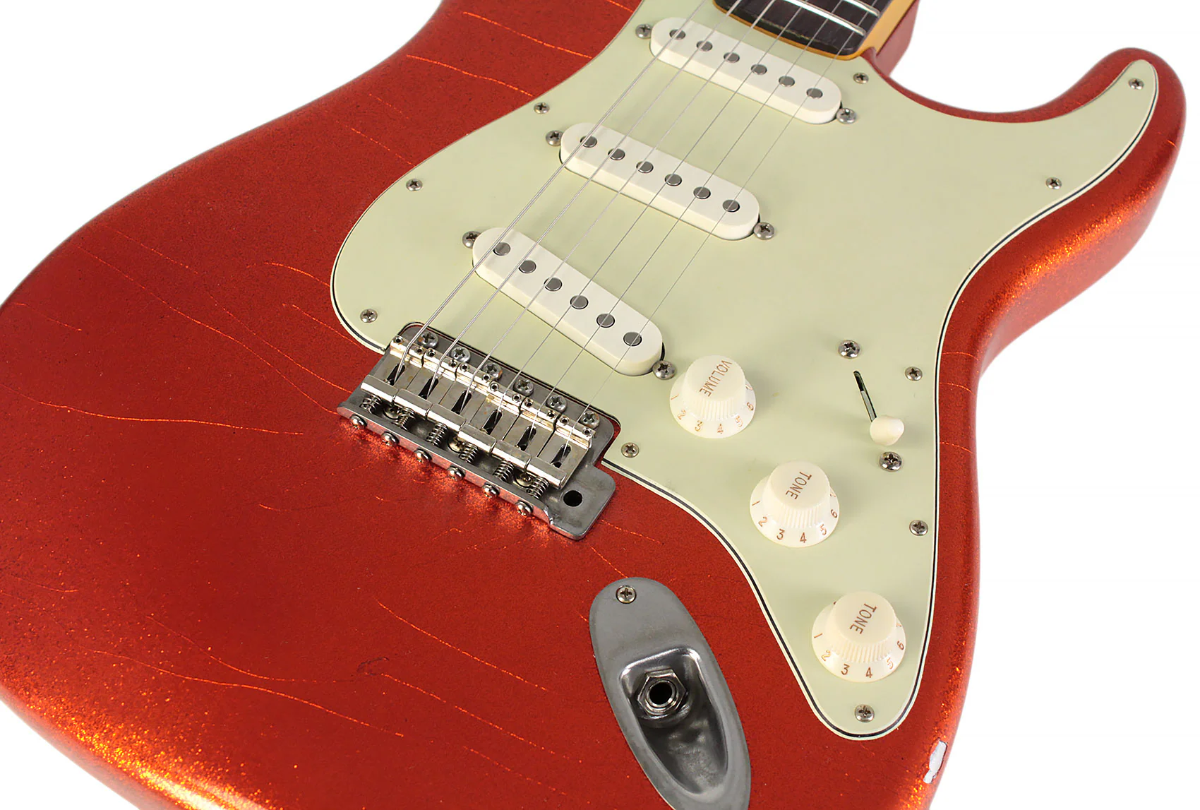 Nash S63 Guitar, Vintage Orange Sparkle, Light Aging - Image 3