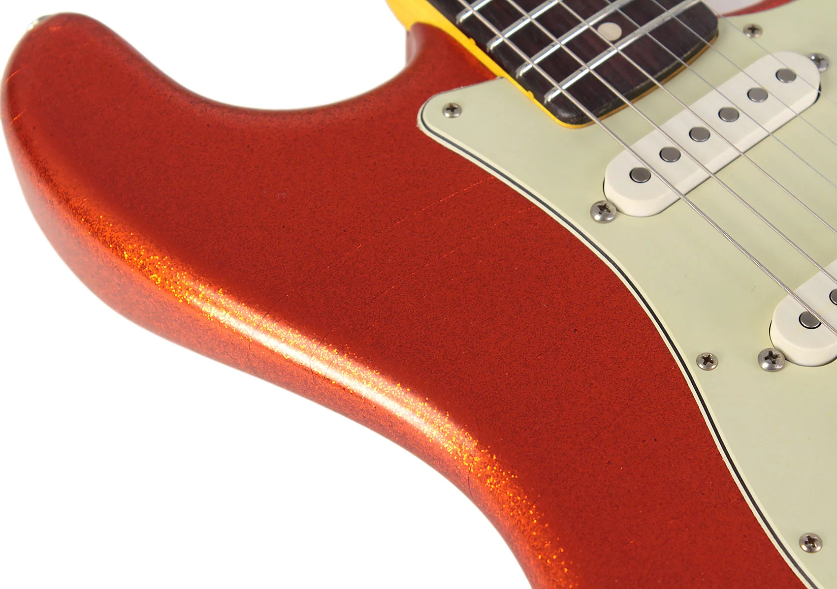 Nash S63 Guitar, Vintage Orange Sparkle, Light Aging - Image 4