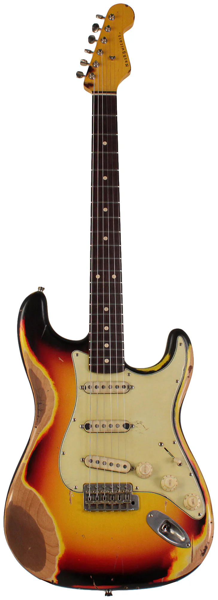 Nash S63 Guitar, 3-Tone Sunburst, Extra Heavy Aging