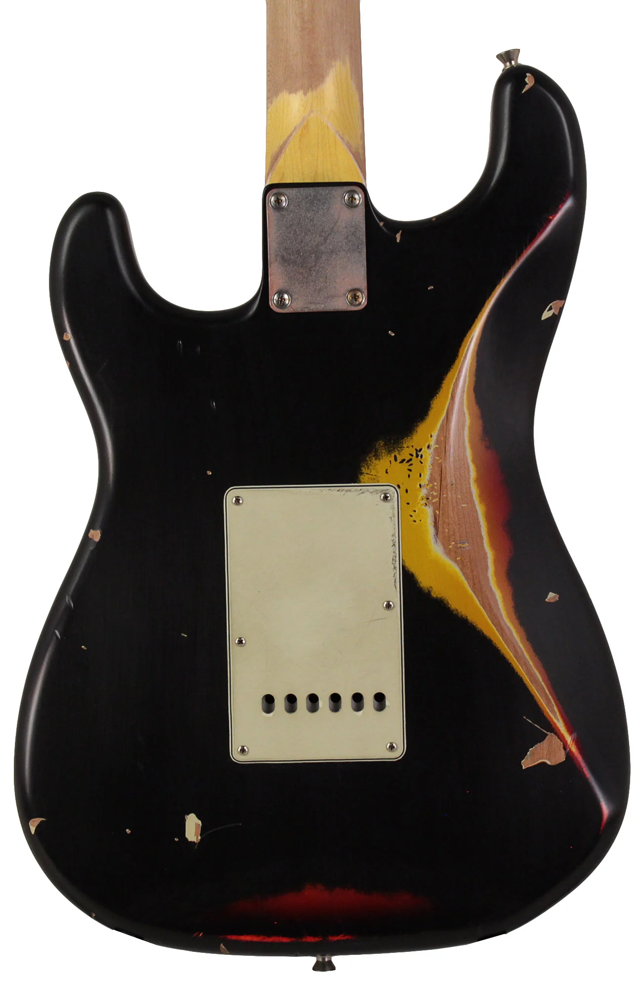 Nash S63 Guitar, Black over 3 Tone Sunburst - Image 6