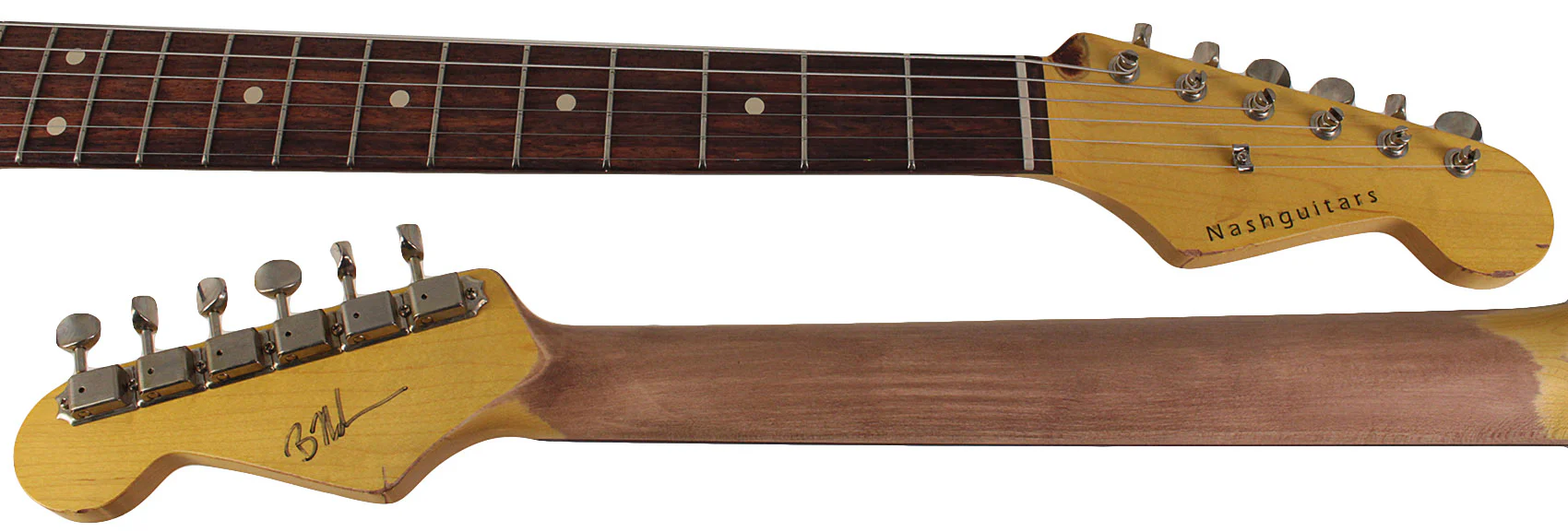 Nash S63 Guitar, Black over 3 Tone Sunburst - Image 8