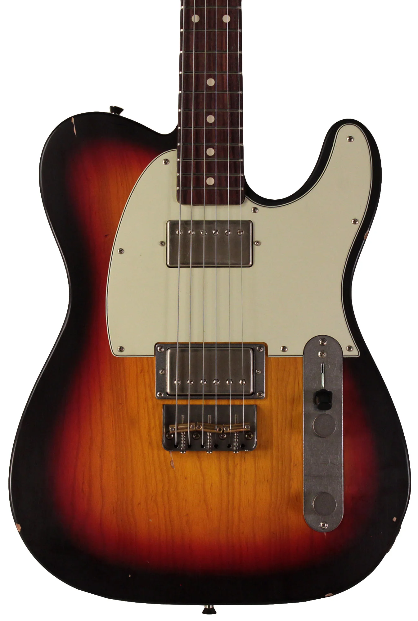 Nash T2HB Guitar, 3 Tone Sunburst, Light Aging - Image 6