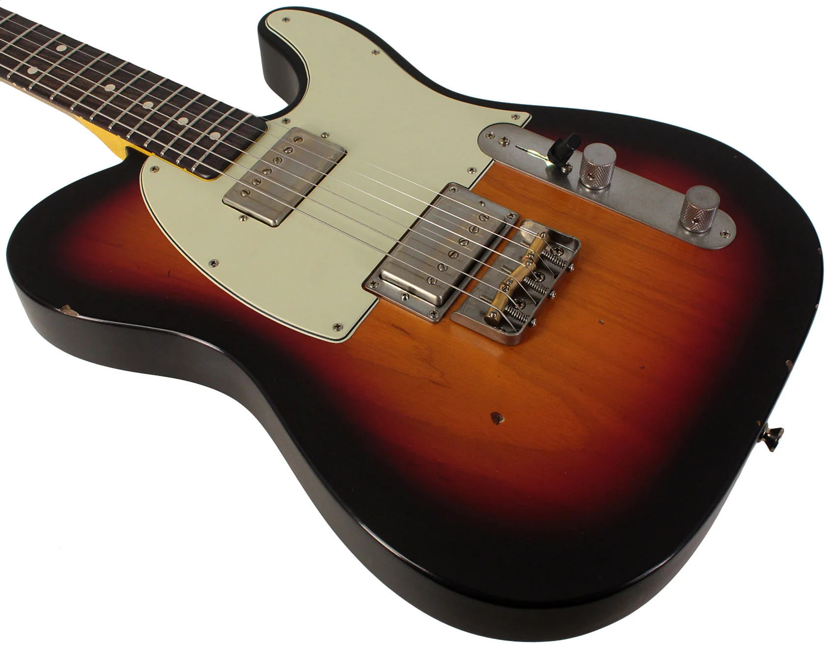 Nash T2HB Guitar, 3 Tone Sunburst, Light Aging - Image 4