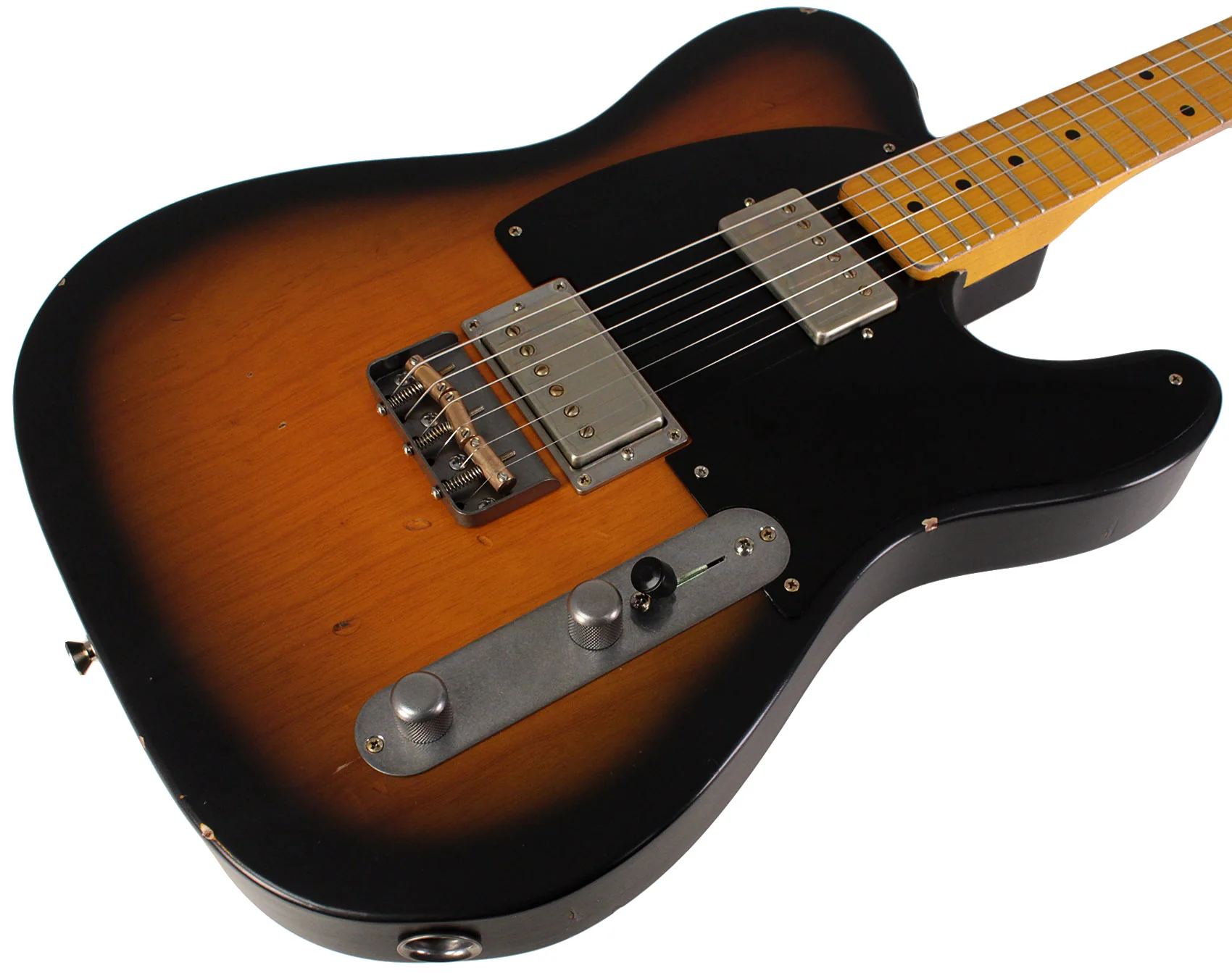 Nash T2HB Guitar, Lollar Imperials, 2 Tone Sunburst, Light Aging - Image 2