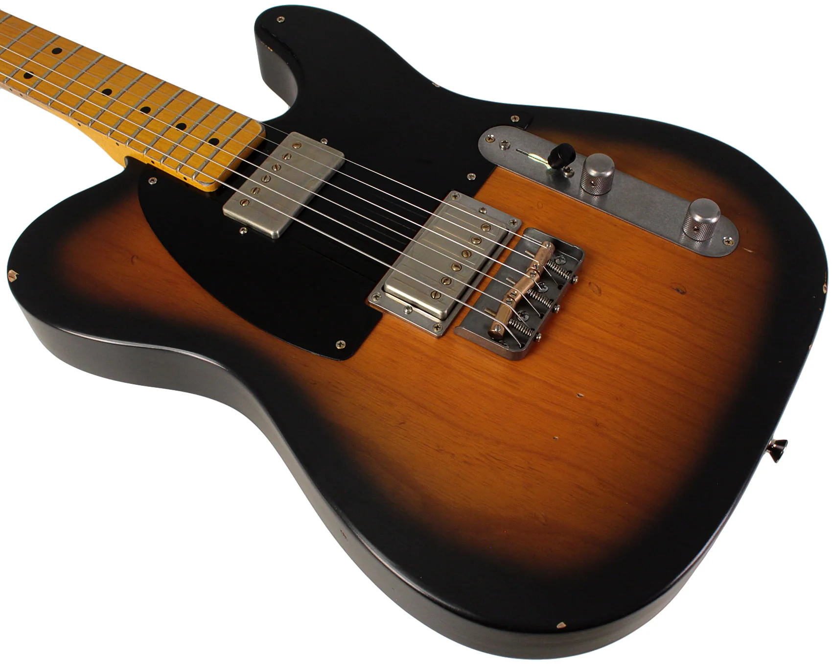 Nash T2HB Guitar, Lollar Imperials, 2 Tone Sunburst, Light Aging - Image 4