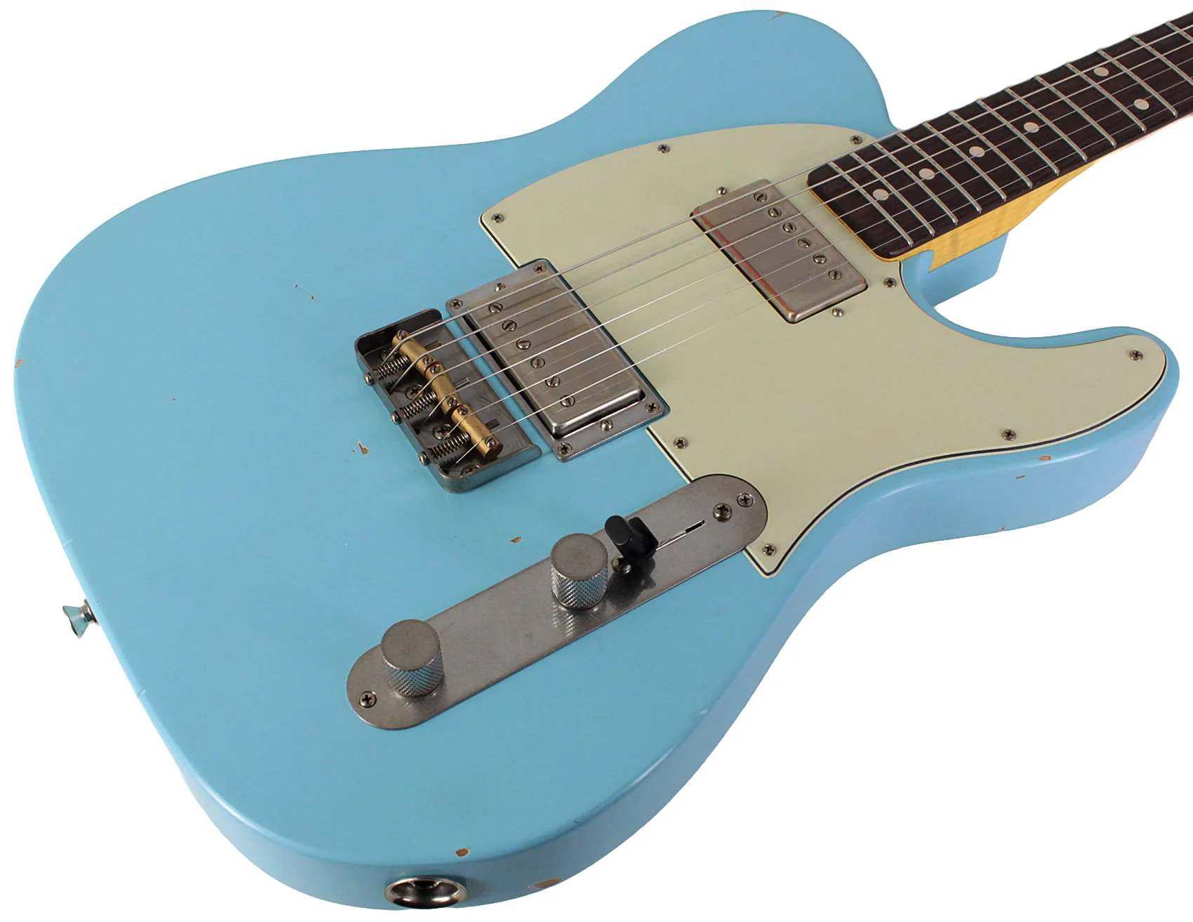 Nash T2HB Guitar, Sonic Blue, Light Aging - Image 2