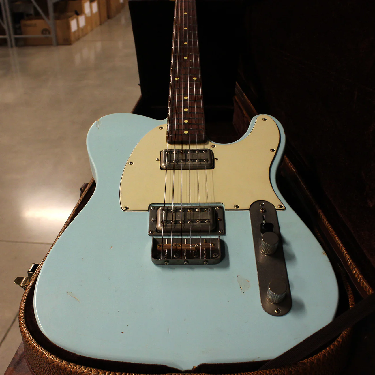 Nash T2HB Guitar, Sonic Blue, Lollartrons - Image 10