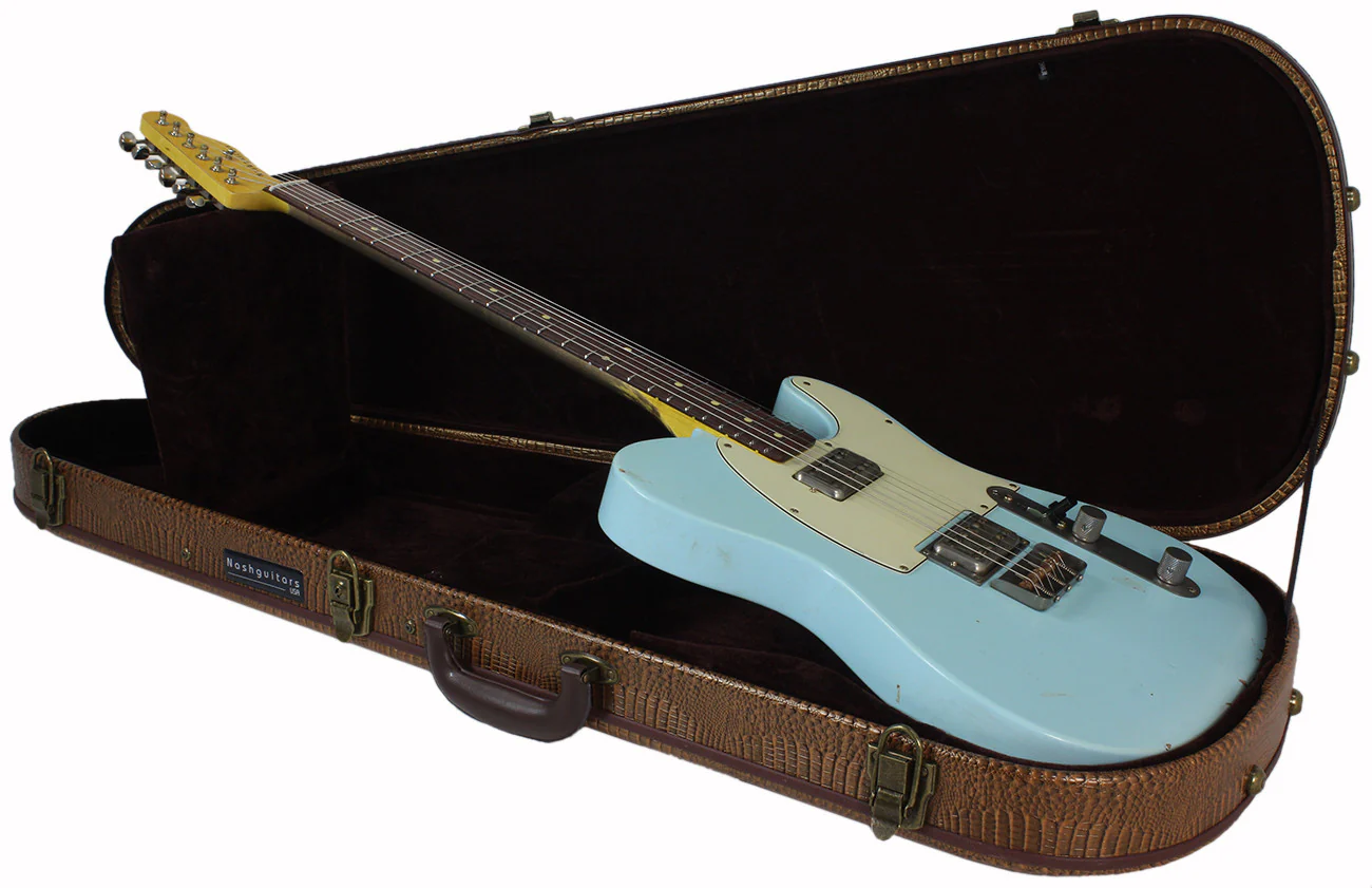 Nash T2HB Guitar, Sonic Blue, Lollartrons - Image 9