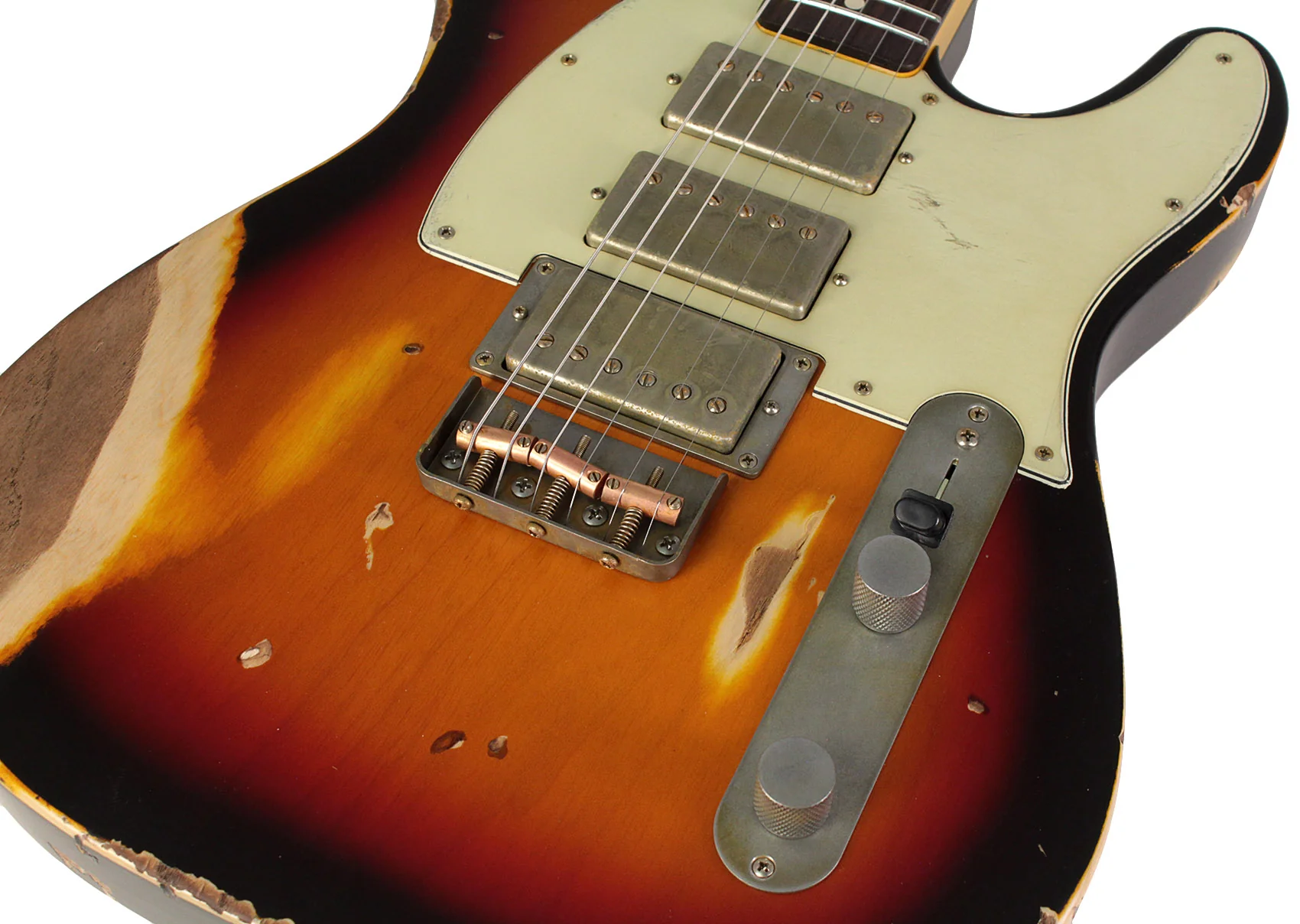 Nash T3HB Guitar, Lollar Imperials, 3 Tone Sunburst, Heavy Aging - Image 3