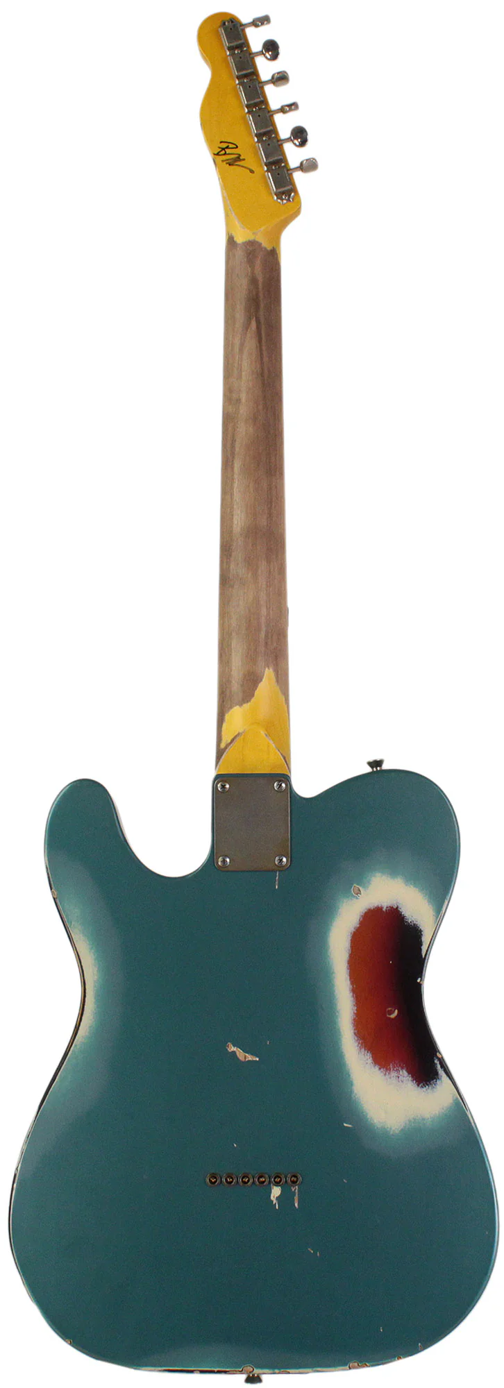 Nash T3HB Guitar, Lollar Imperials, Ocean Turquoise over 3 Tone, Heavy Aging - Image 7