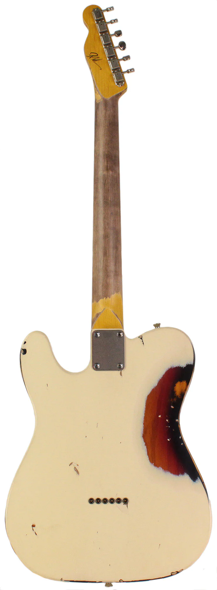 Nash T3HB Guitar, Lollar Imperials, Olympic White over  3 Tone, Heavy Aging - Image 7