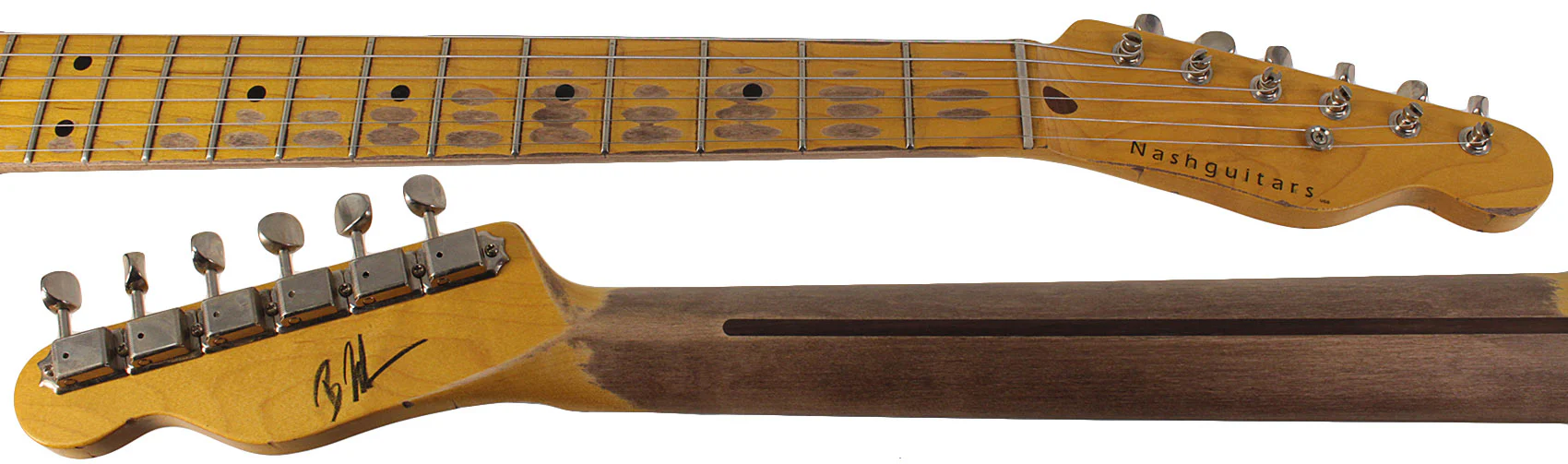 Nash T52 Guitar, Butterscotch Blonde, Boat Neck, Medium Aging - Image 8