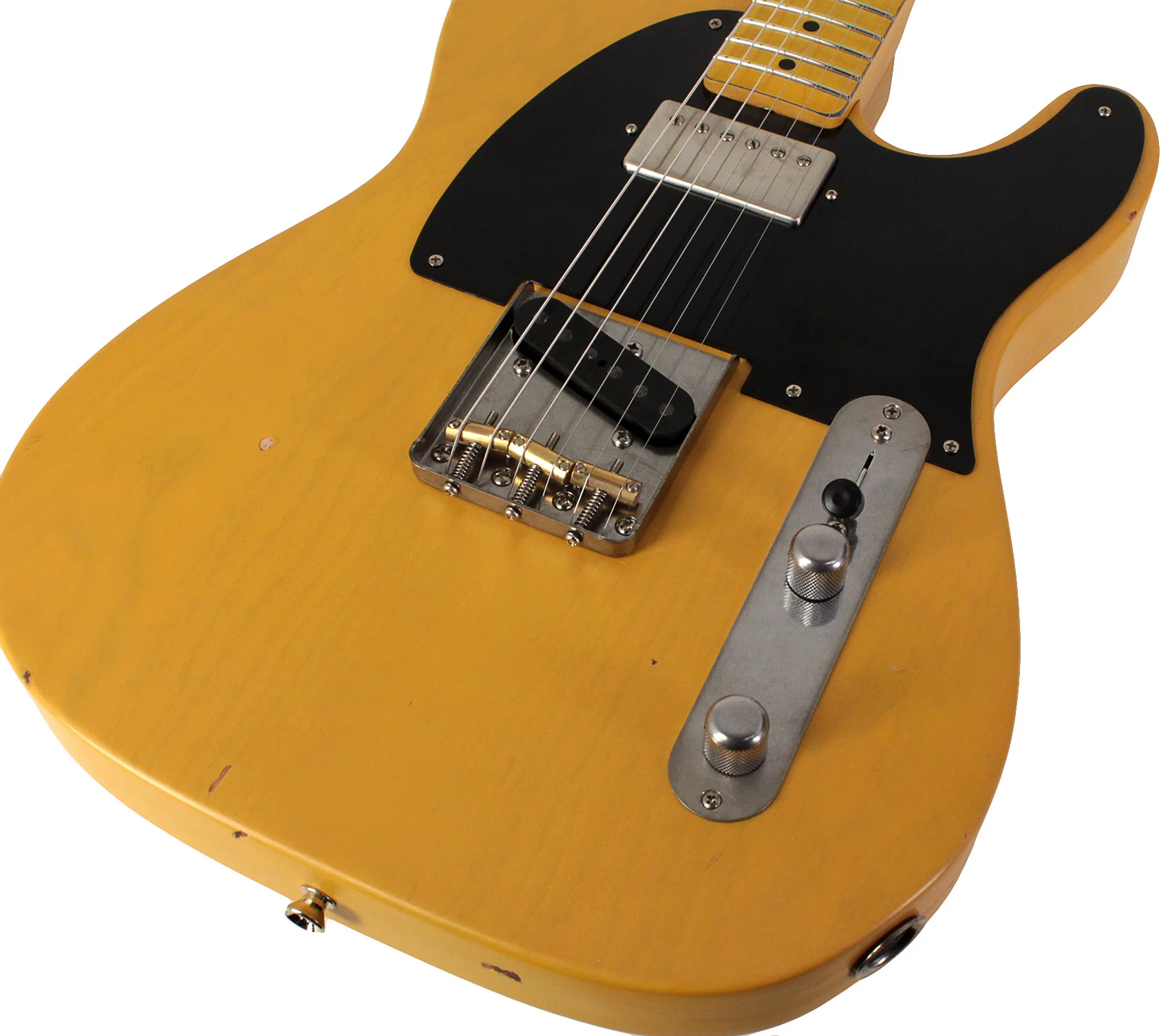Nash T52 Guitar, Butterscotch Blonde, Humbucker, Light Aging - Image 3