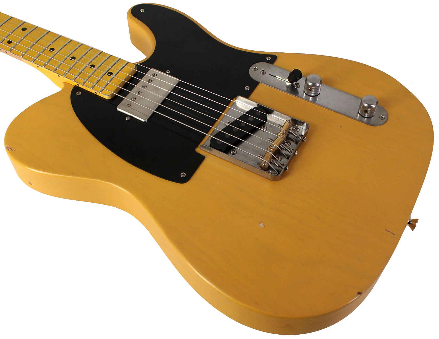 Nash T52 Guitar, Butterscotch Blonde, Humbucker, Light Aging - Image 4