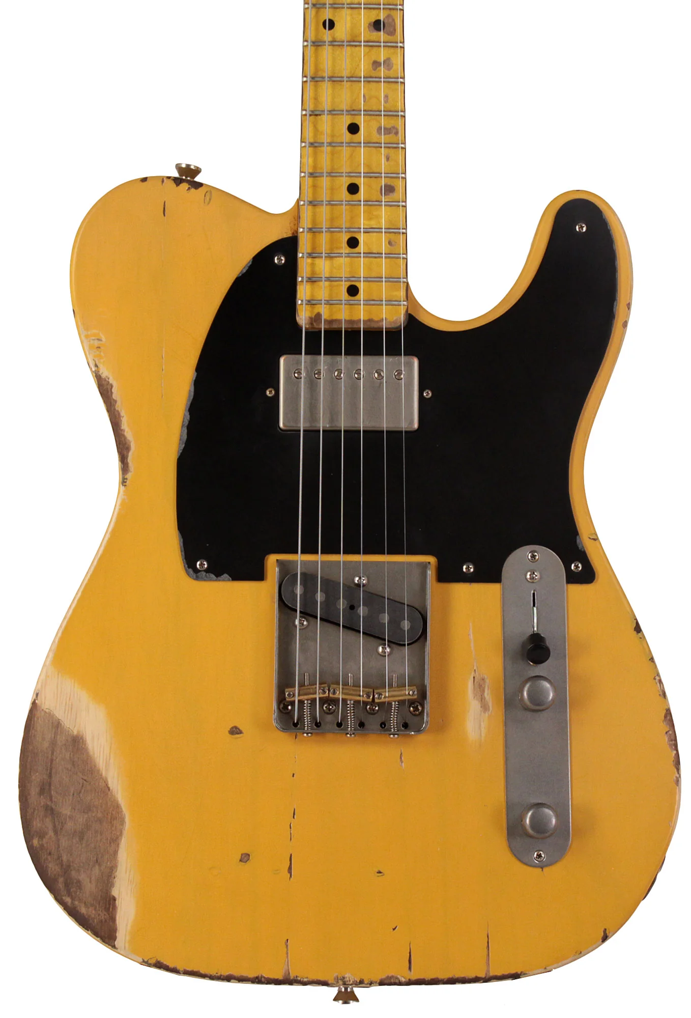 Nash T52 Guitar, Butterscotch Blonde, Humbucker, Heavy Aging - Image 5