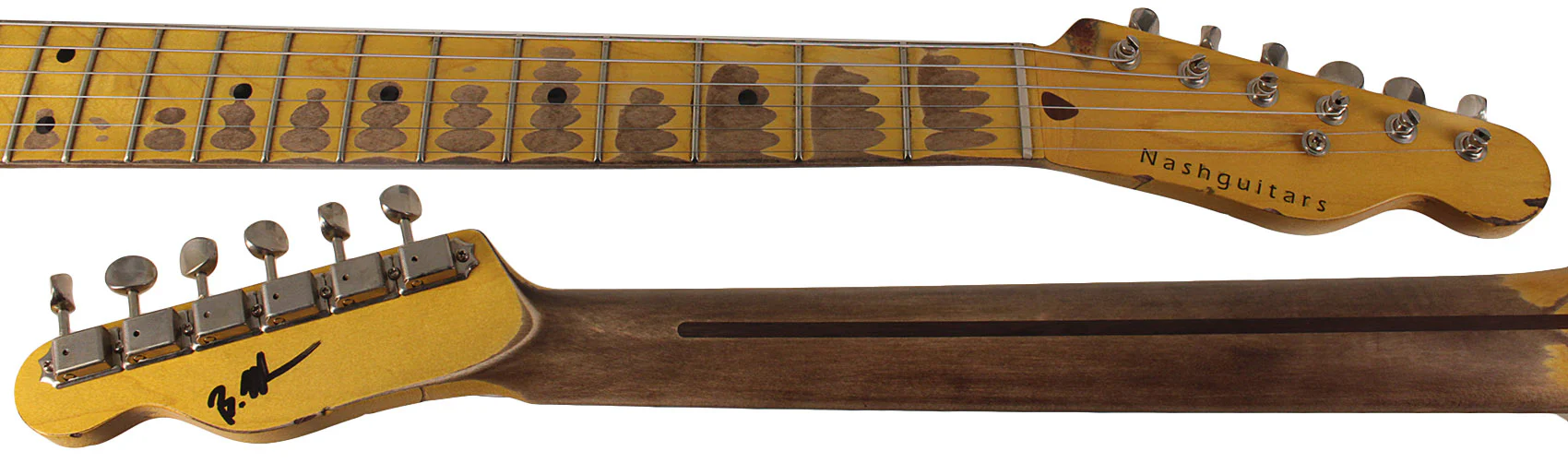 Nash T52 Guitar, Butterscotch Blonde, Humbucker, Heavy Aging - Image 8