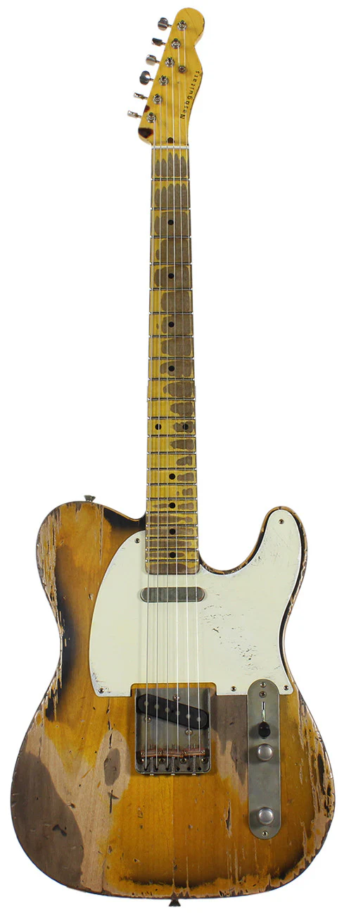 Nash T57 Guitar, 2-Tone Sunburst, Boat Neck, Extra Heavy Aging - Image 2