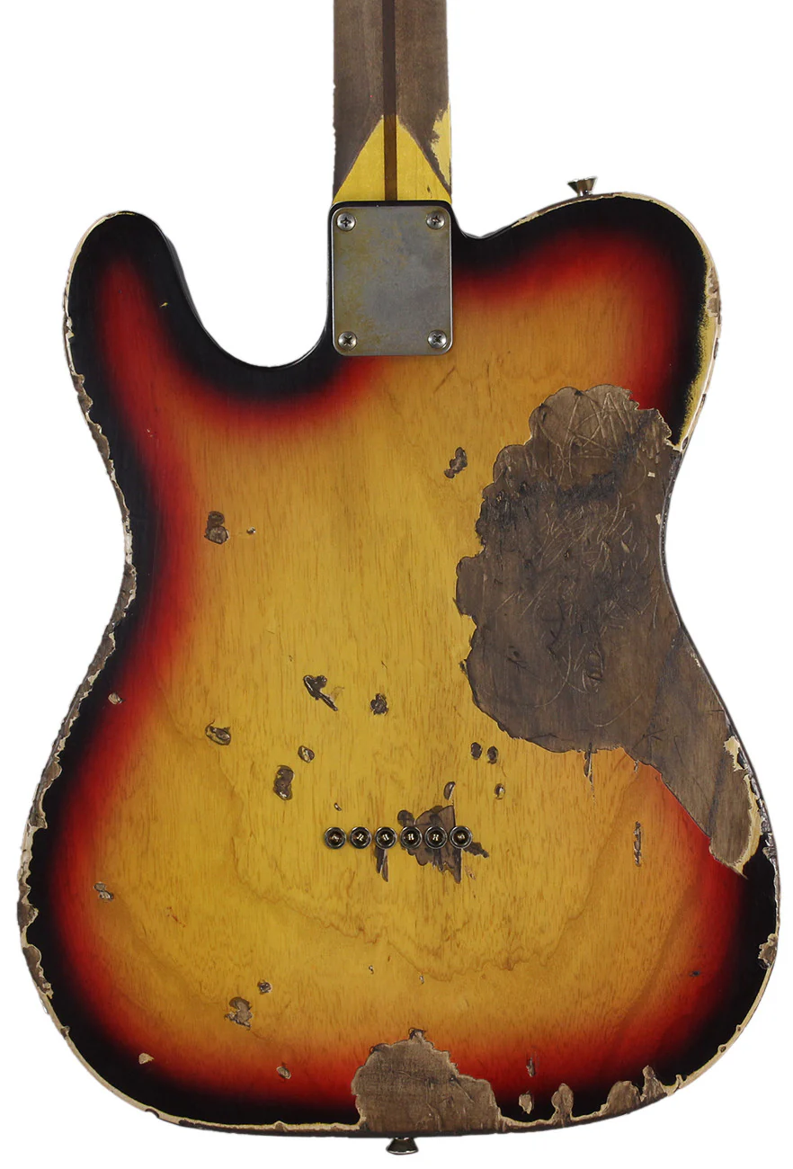 Nash T57 Guitar, 3 Tone Sunburst, Extra Heavy Relic - Image 4