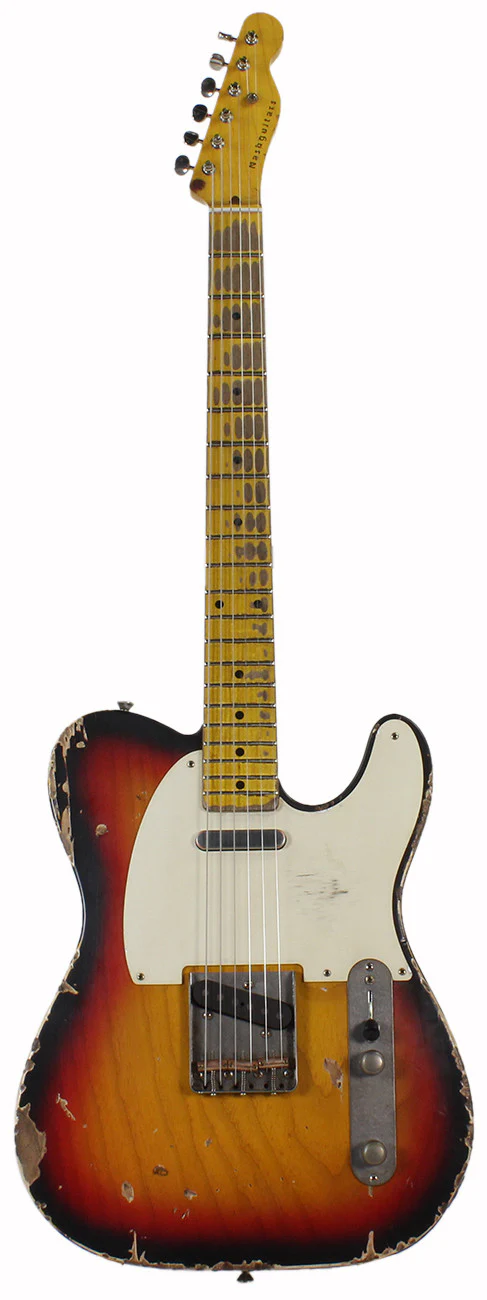 Nash T57 Guitar, 3 Tone Sunburst, Heavy Relic - Image 2