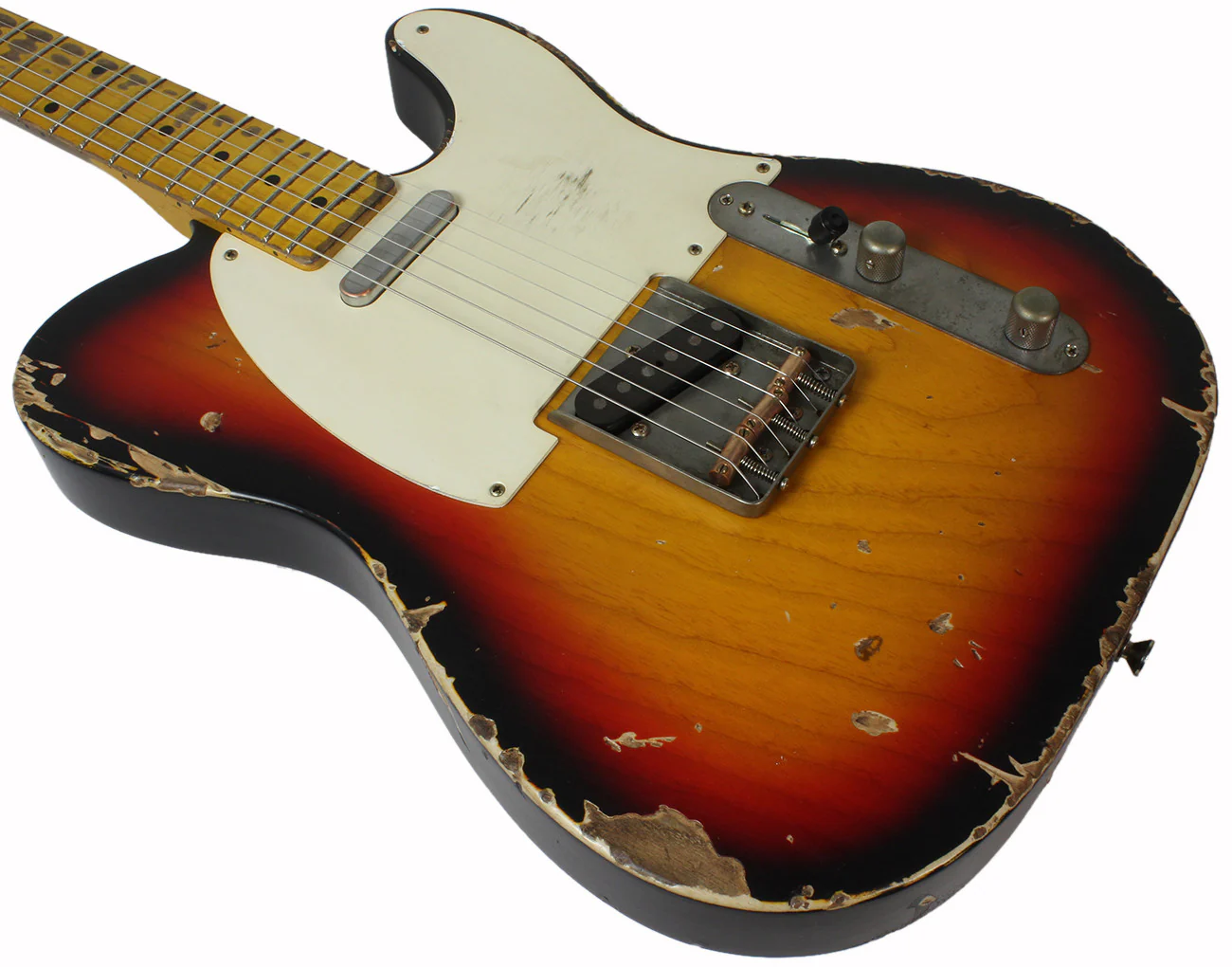 Nash T57 Guitar, 3 Tone Sunburst, Heavy Relic - Image 6