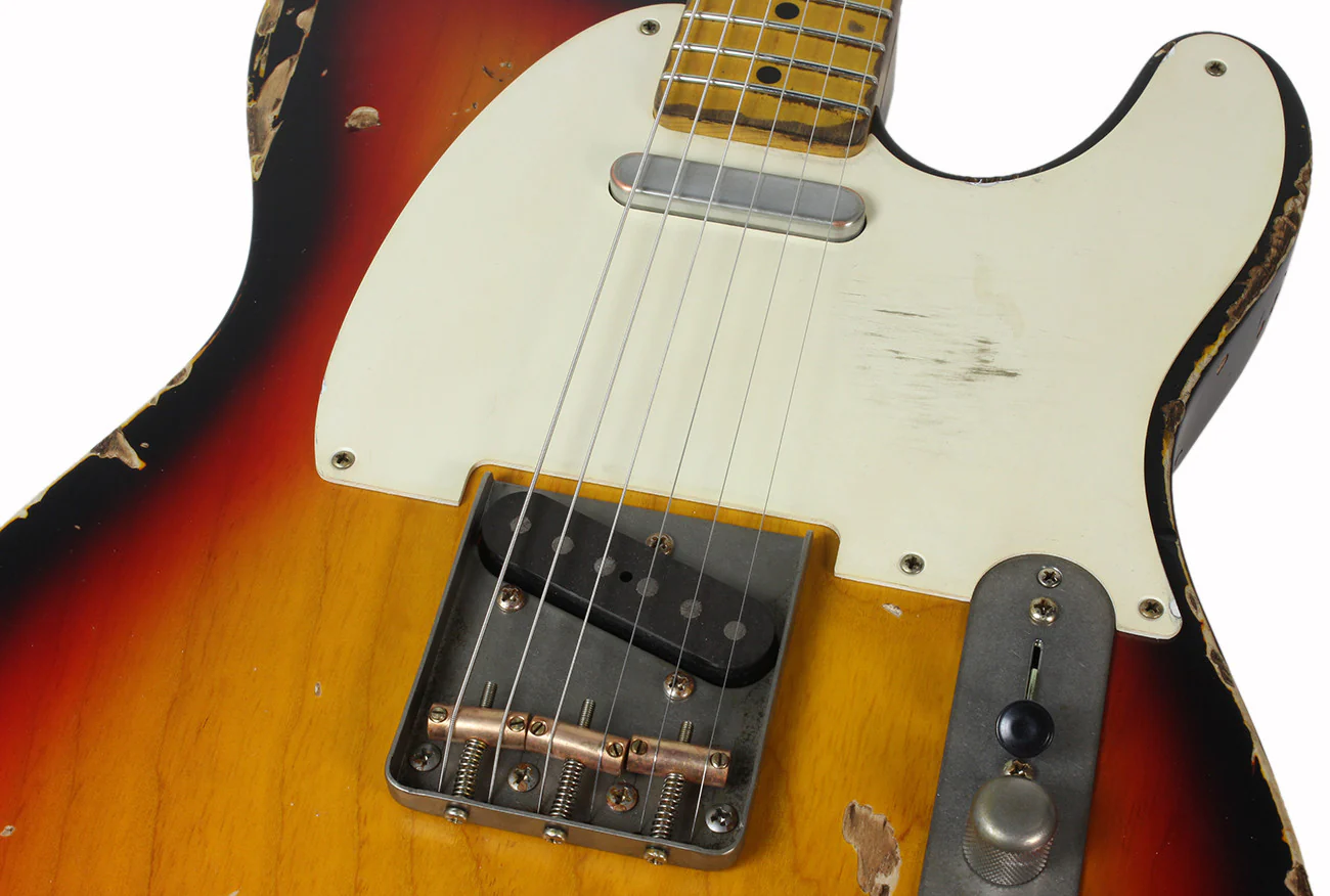 Nash T57 Guitar, 3 Tone Sunburst, Heavy Relic - Image 7